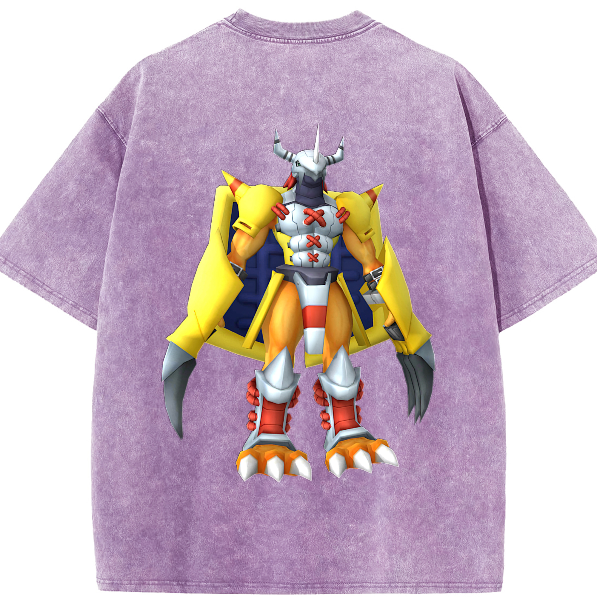（画像用） Digimon デジタルモンスター/デジモン 綿100% ヴィンテージ風 半袖Tシャツ（背面プリント）