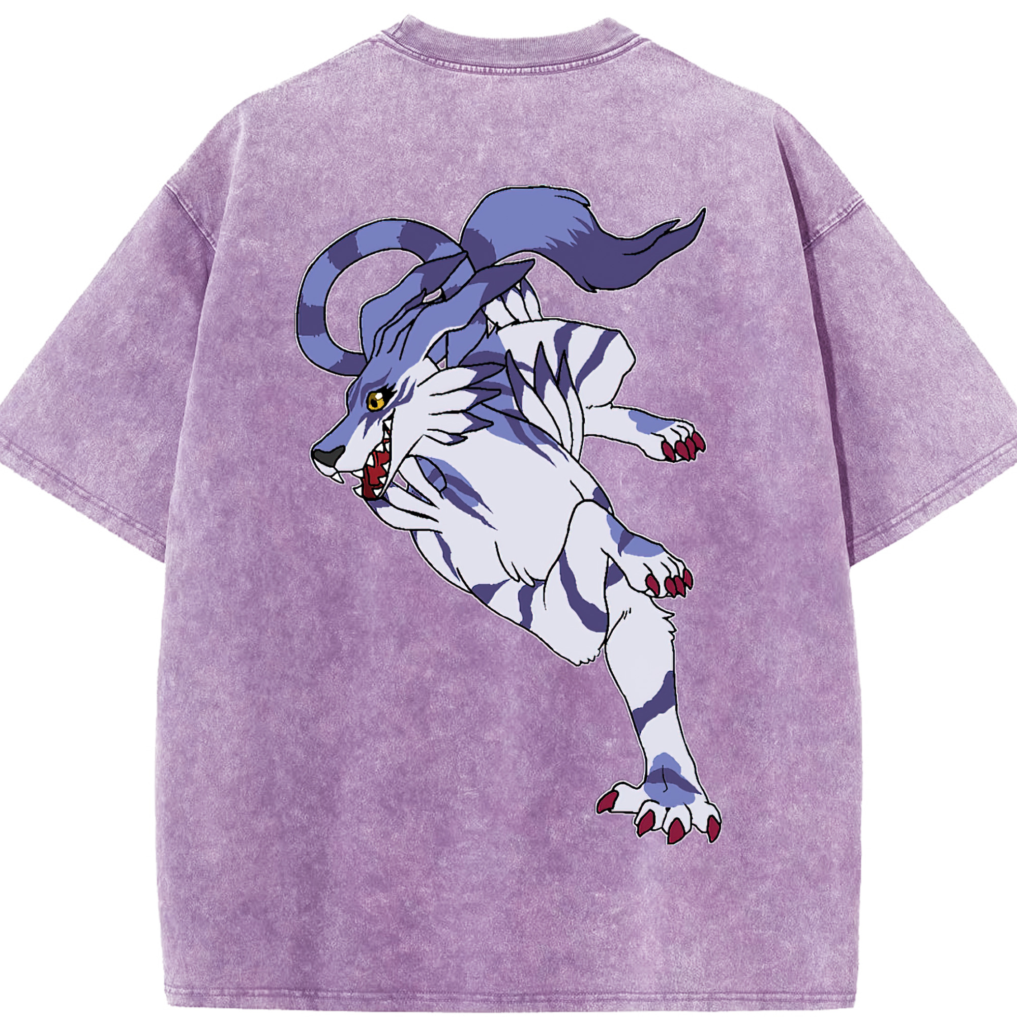 （画像用） Digimon デジタルモンスター/デジモン 綿100% ヴィンテージ風 半袖Tシャツ（背面プリント）