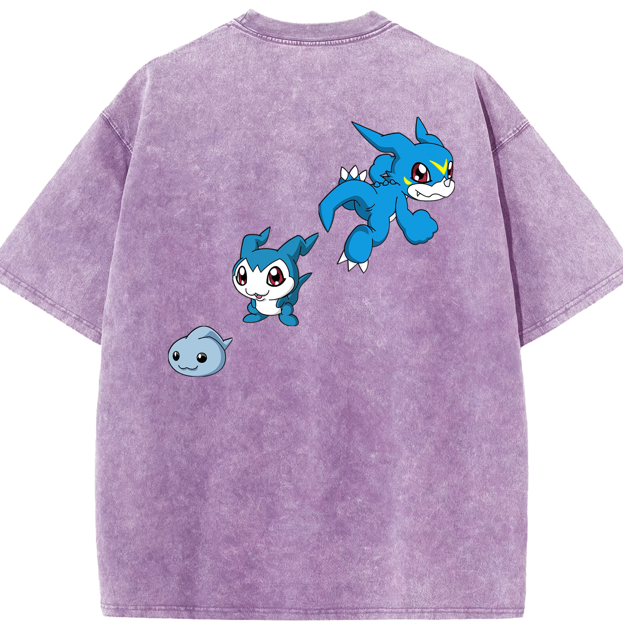（画像用） Digimon デジタルモンスター/デジモン 綿100% ヴィンテージ風 半袖Tシャツ（背面プリント）