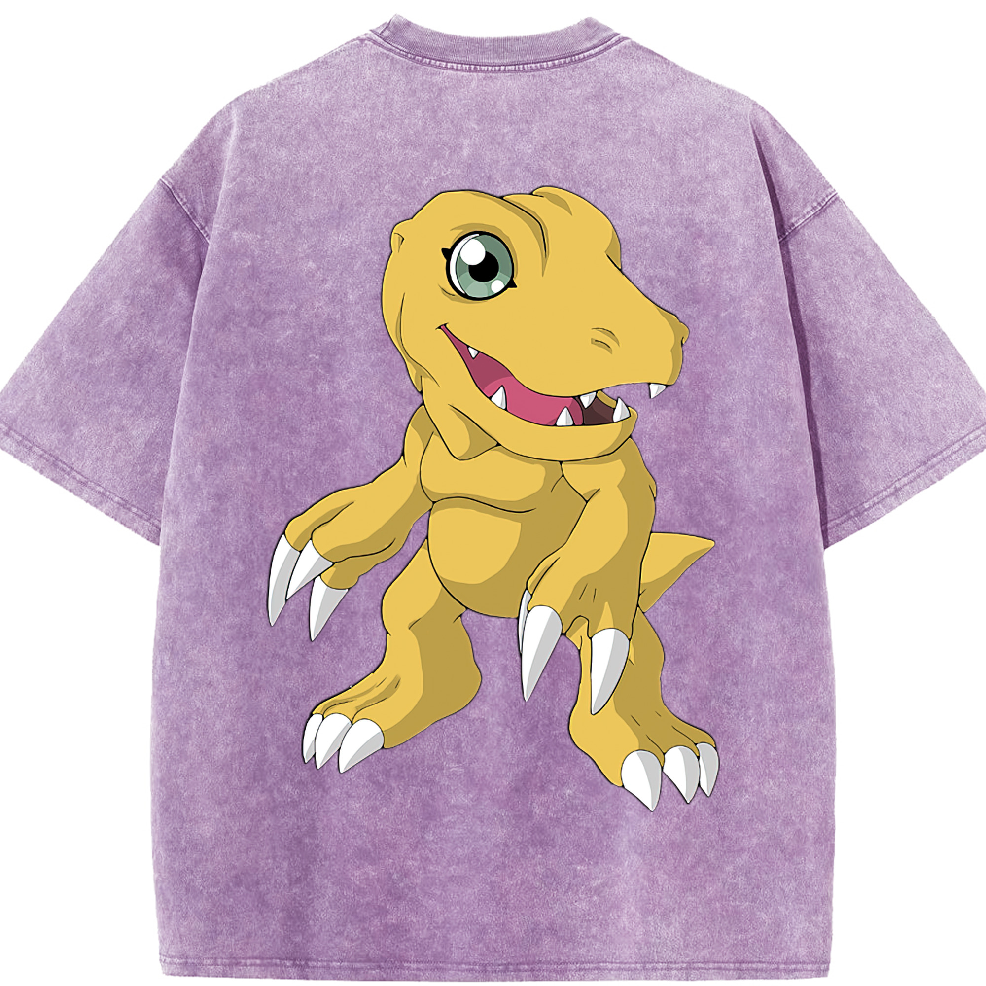 （画像用） Digimon デジタルモンスター/デジモン 綿100% ヴィンテージ風 半袖Tシャツ（背面プリント）