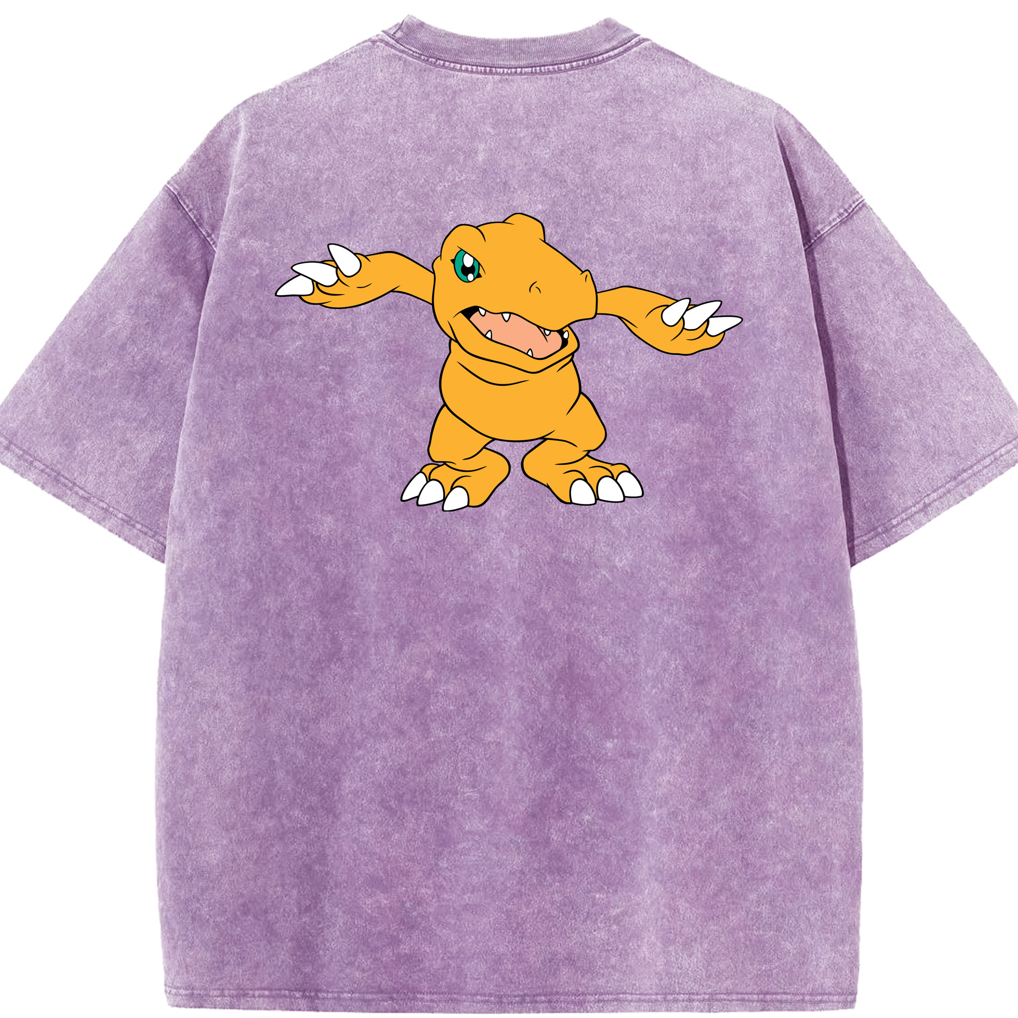 （画像用） Digimon デジタルモンスター/デジモン 綿100% ヴィンテージ風 半袖Tシャツ（背面プリント）