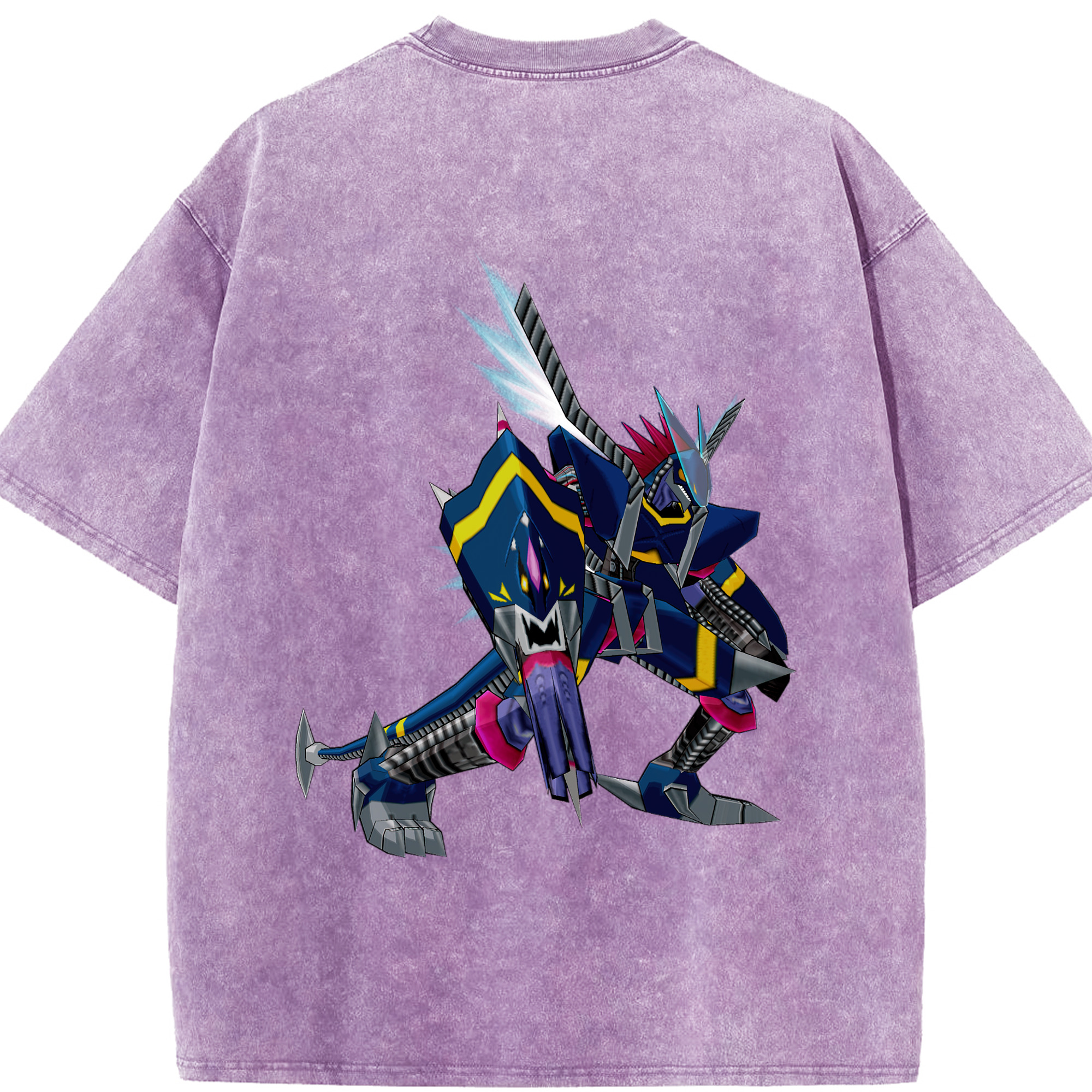 （画像用） Digimon デジタルモンスター/デジモン 綿100% ヴィンテージ風 半袖Tシャツ（背面プリント）
