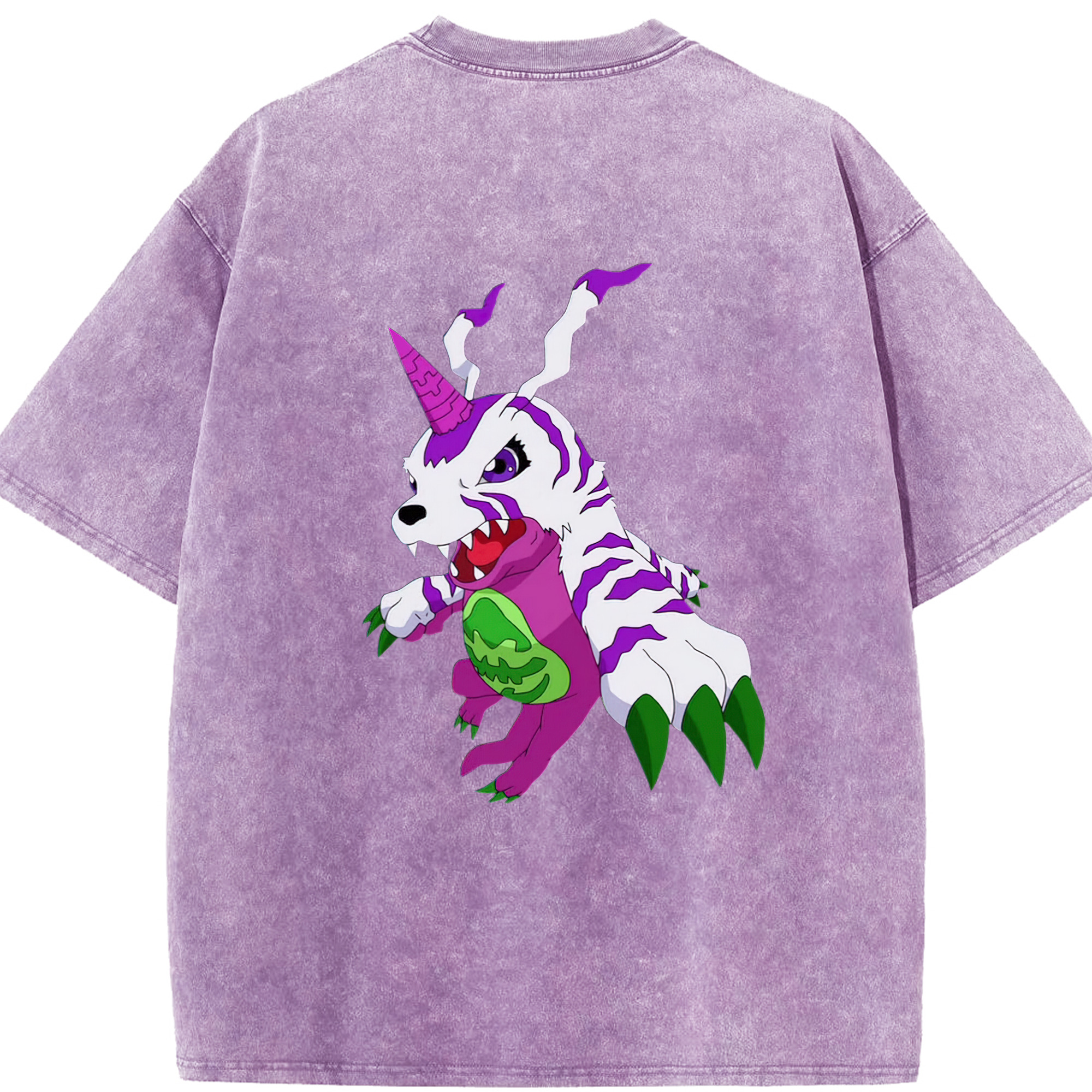（画像用） Digimon デジタルモンスター/デジモン 綿100% ヴィンテージ風 半袖Tシャツ（背面プリント）