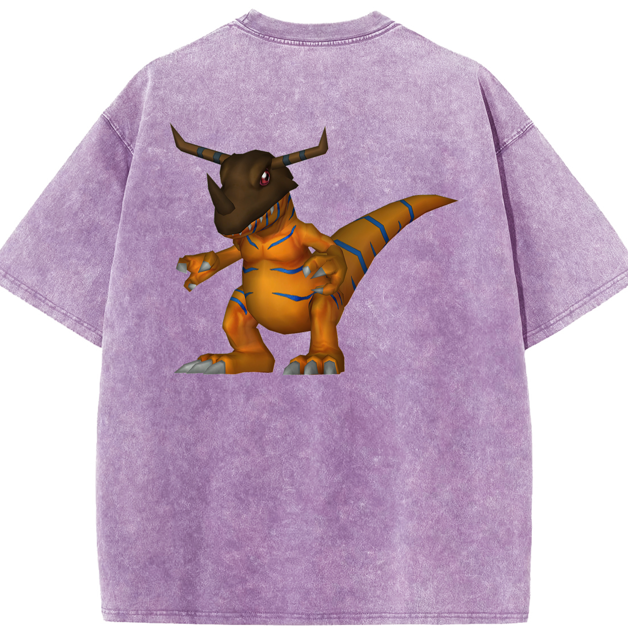 （画像用） Digimon デジタルモンスター/デジモン 綿100% ヴィンテージ風 半袖Tシャツ（背面プリント）