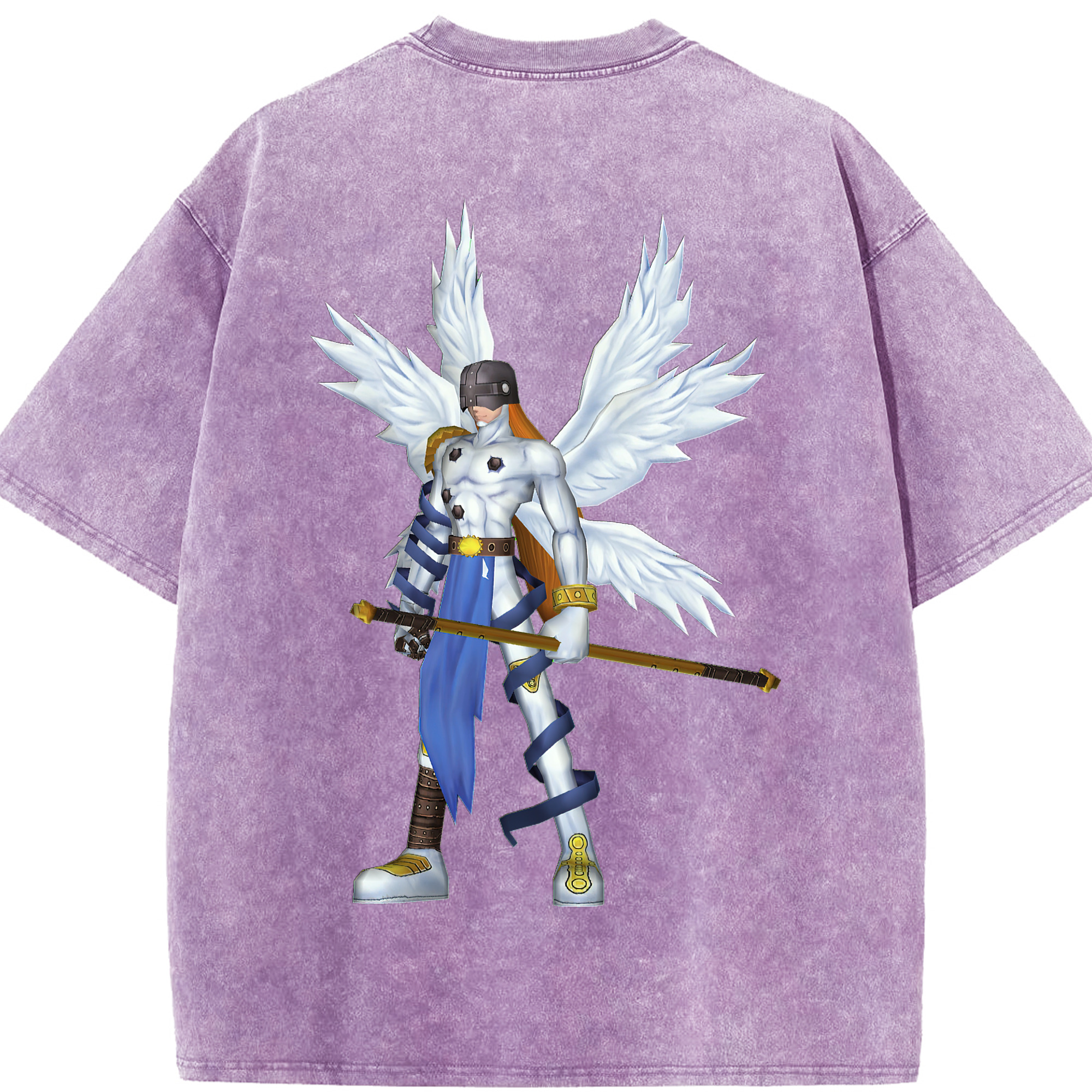 （画像用） Digimon デジタルモンスター/デジモン 綿100% ヴィンテージ風 半袖Tシャツ（背面プリント）