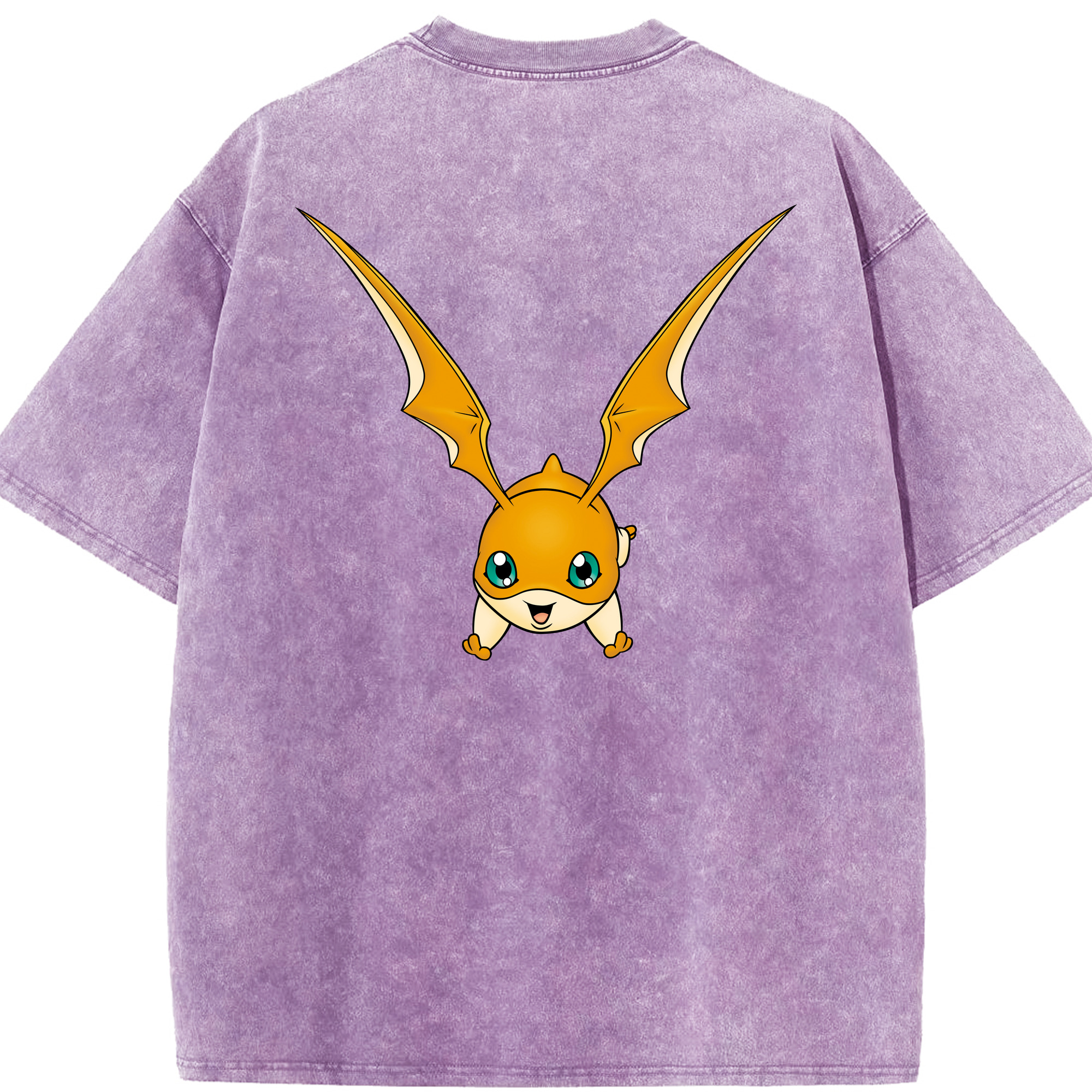 （画像用） Digimon デジタルモンスター/デジモン 綿100% ヴィンテージ風 半袖Tシャツ（背面プリント）