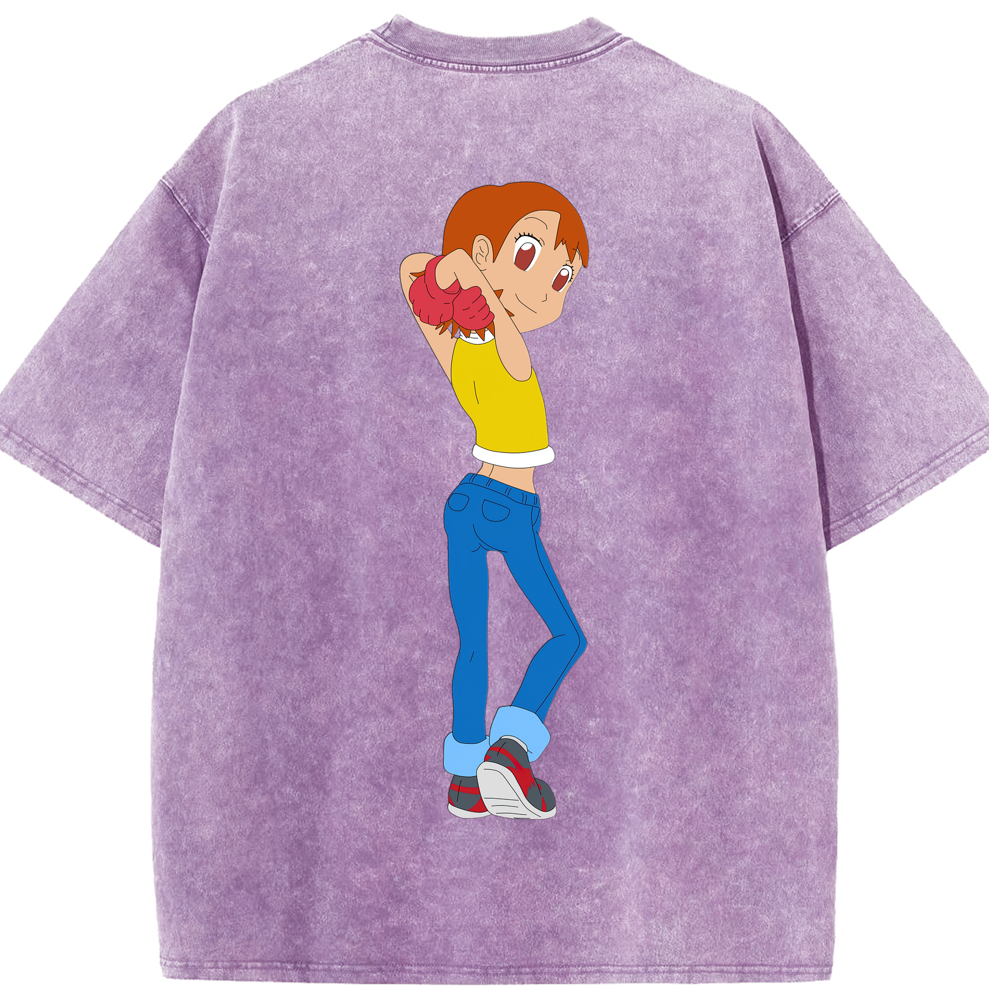 （画像用） Digimon デジタルモンスター/デジモン 綿100% ヴィンテージ風 半袖Tシャツ（背面プリント）