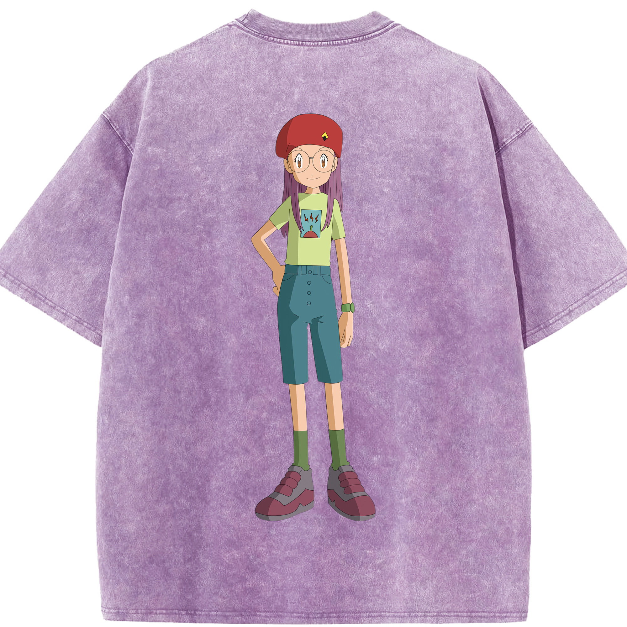 （画像用） Digimon デジタルモンスター/デジモン 綿100% ヴィンテージ風 半袖Tシャツ（背面プリント）