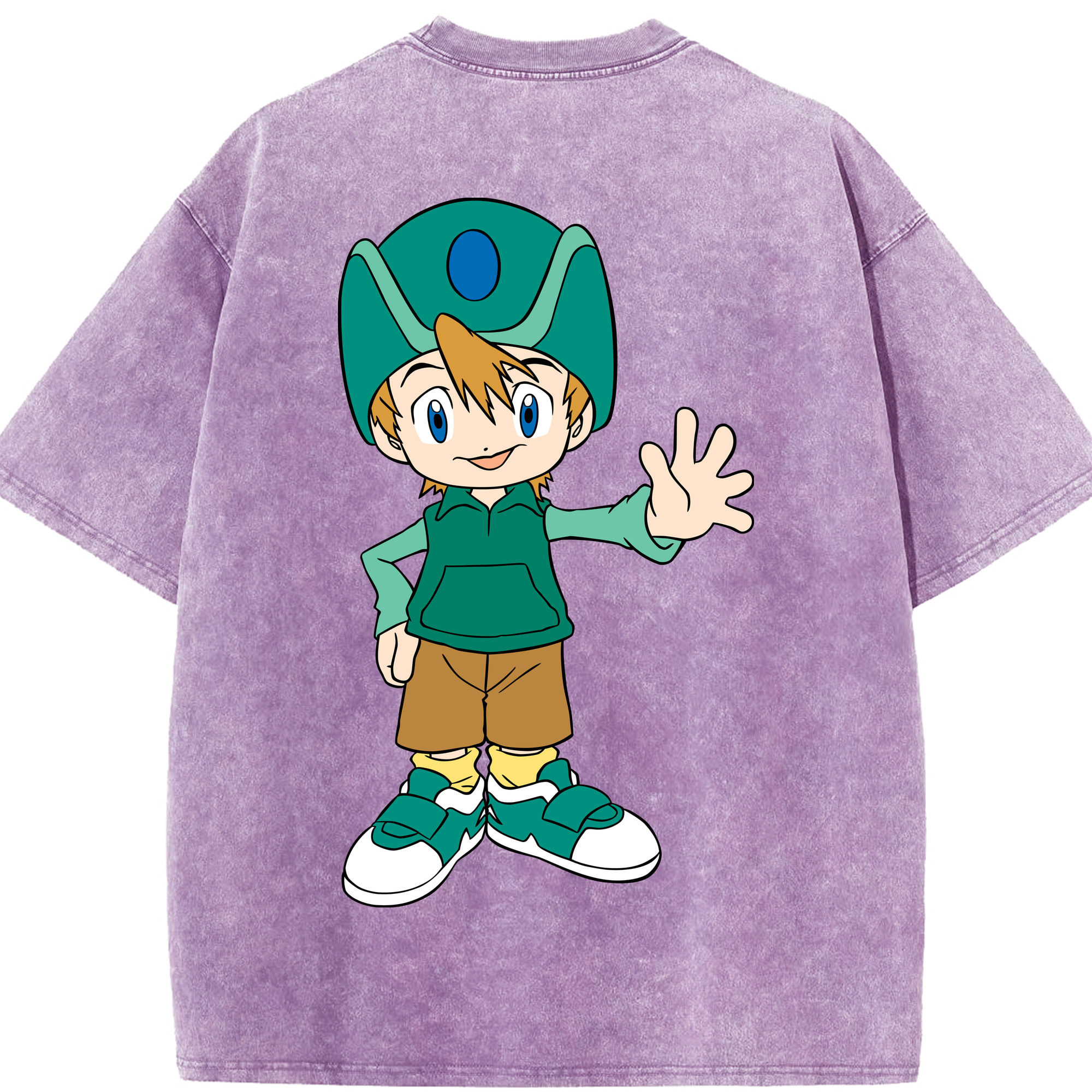 （画像用） Digimon デジタルモンスター/デジモン 綿100% ヴィンテージ風 半袖Tシャツ（背面プリント）