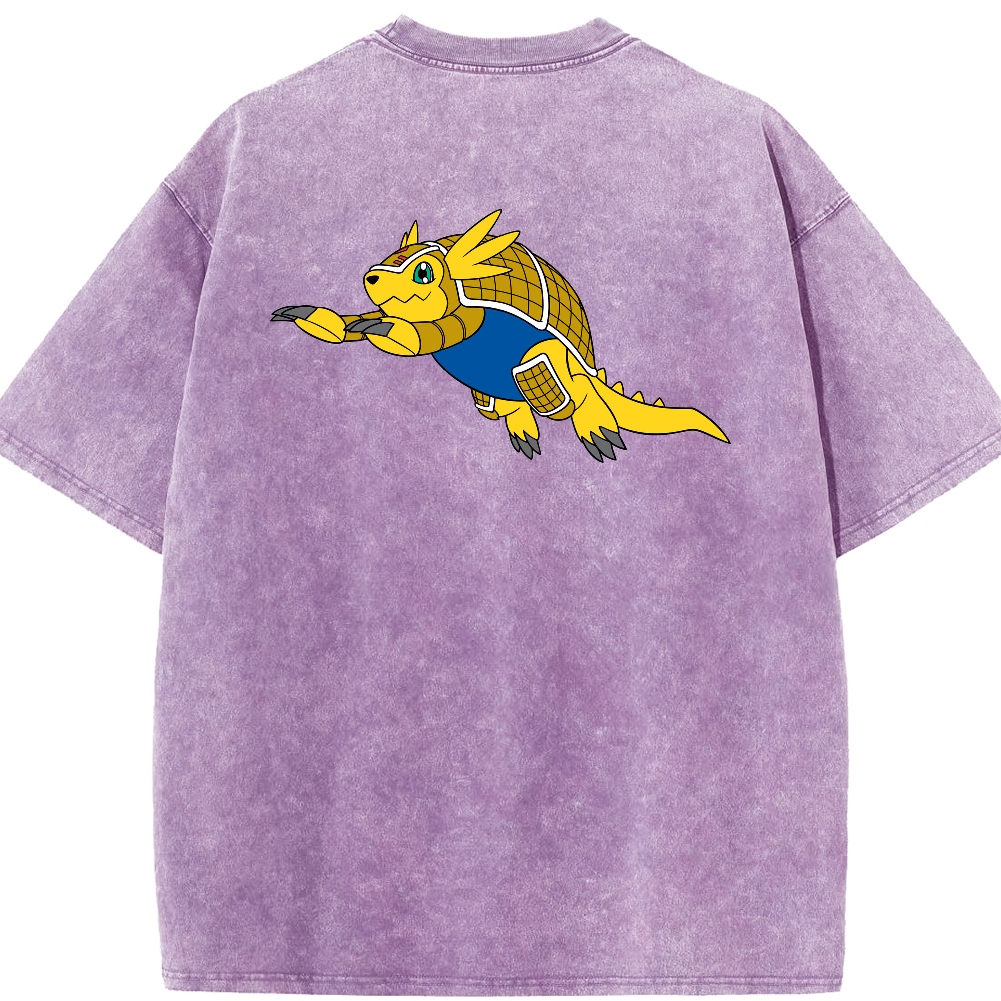 （画像用） Digimon デジタルモンスター/デジモン 綿100% ヴィンテージ風 半袖Tシャツ（背面プリント）