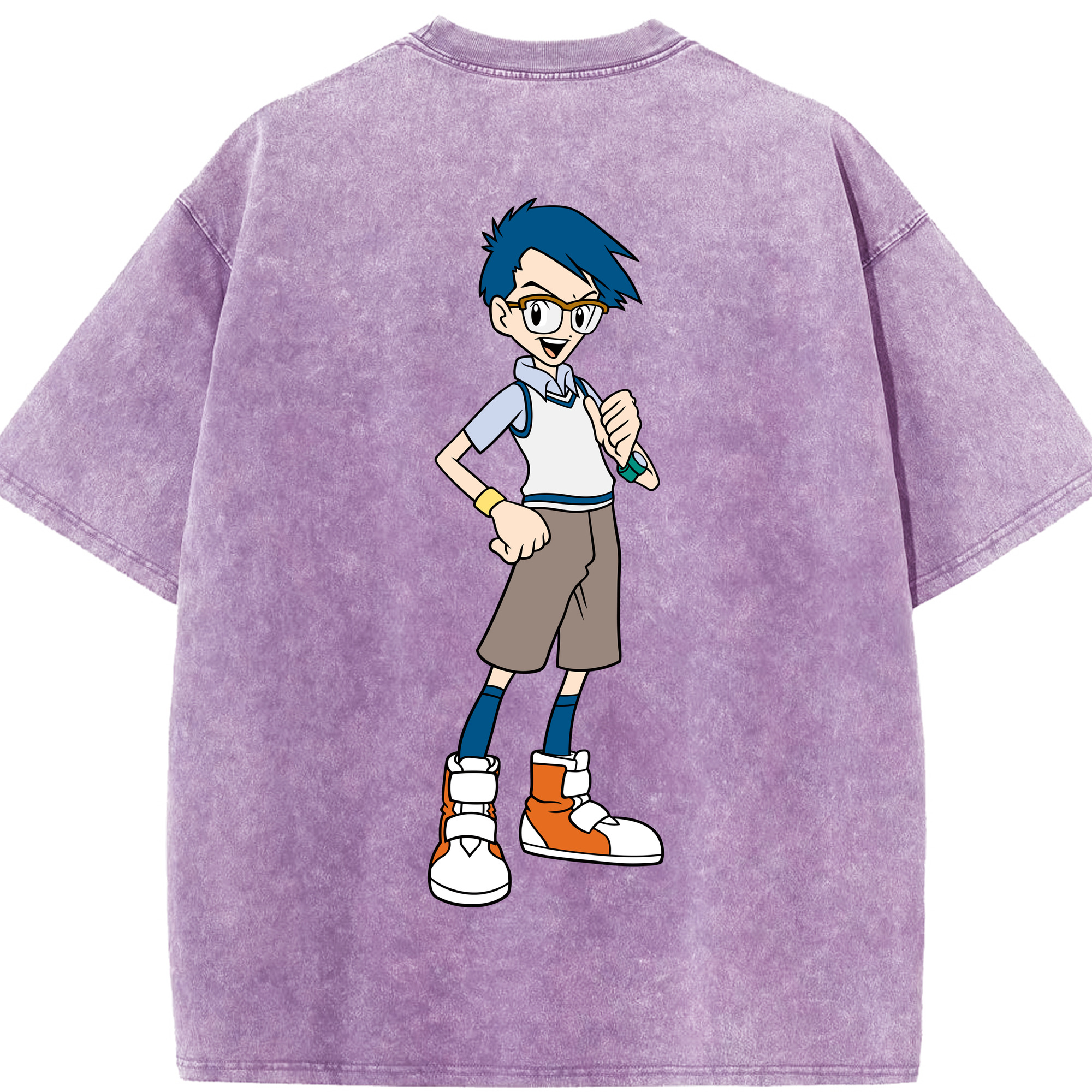 （画像用） Digimon デジタルモンスター/デジモン 綿100% ヴィンテージ風 半袖Tシャツ（背面プリント）