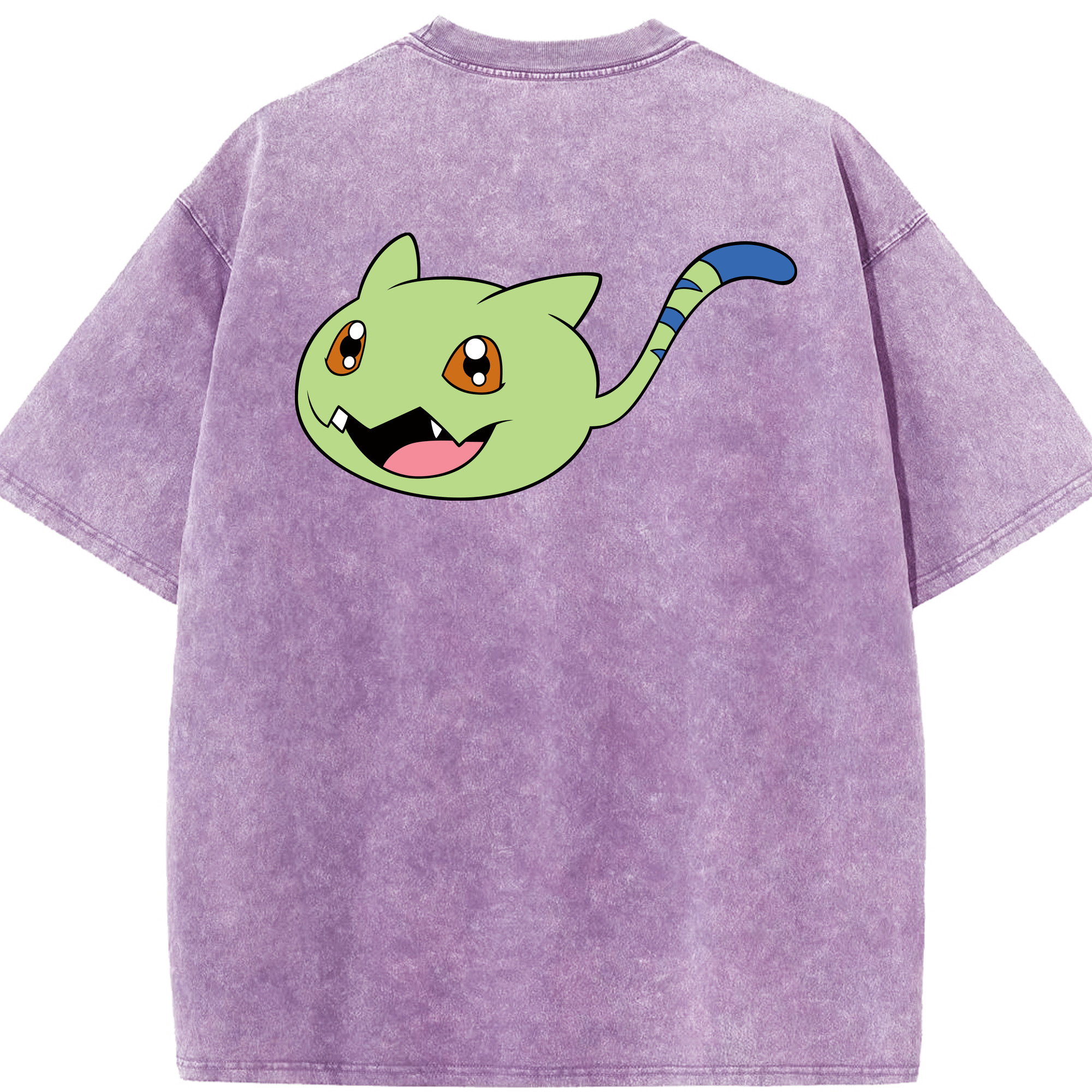 （画像用） Digimon デジタルモンスター/デジモン 綿100% ヴィンテージ風 半袖Tシャツ（背面プリント）