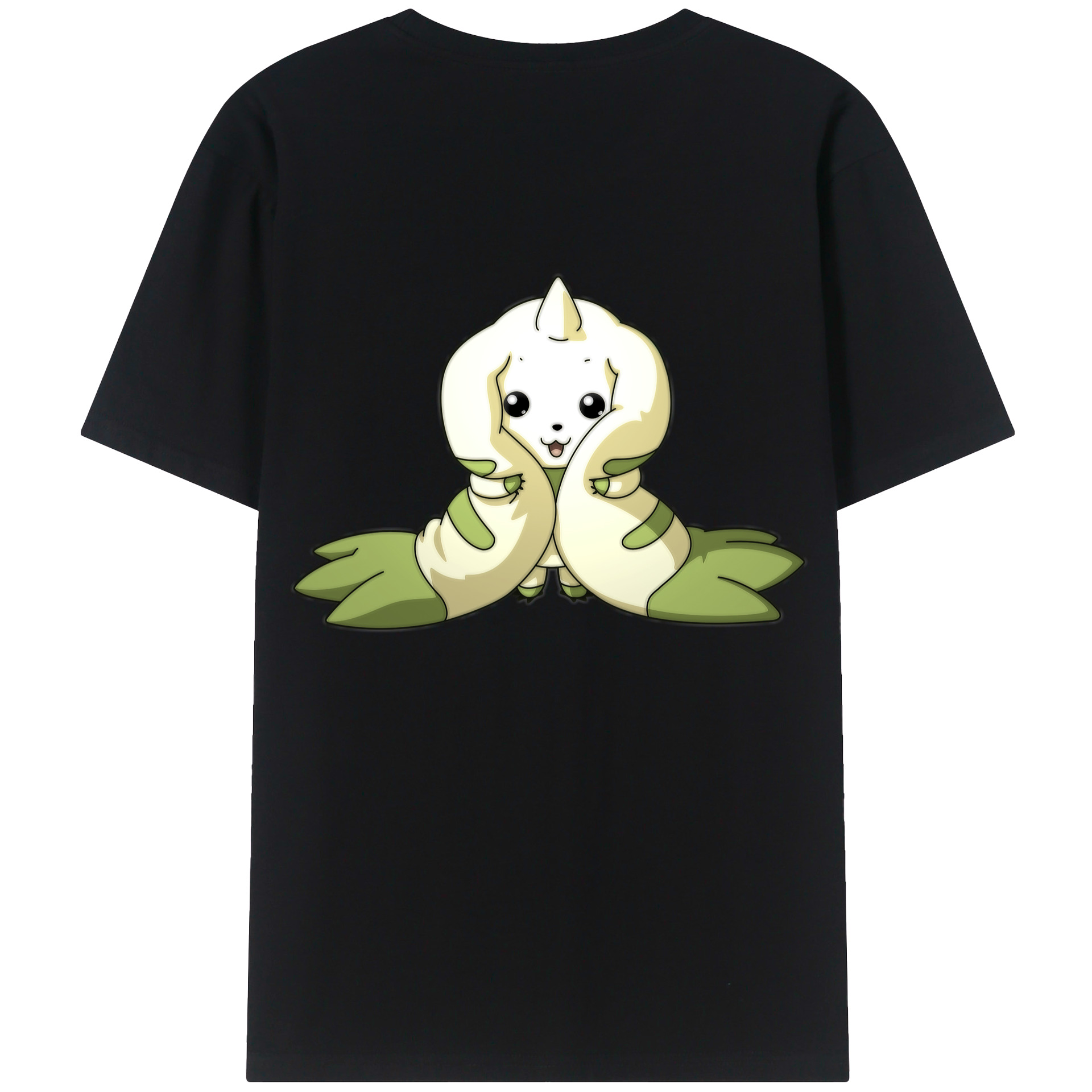 （画像用） Digimon デジタルモンスター/デジモン 綿100％ メンズ半袖Tシャツ（バックプリント） 通気性