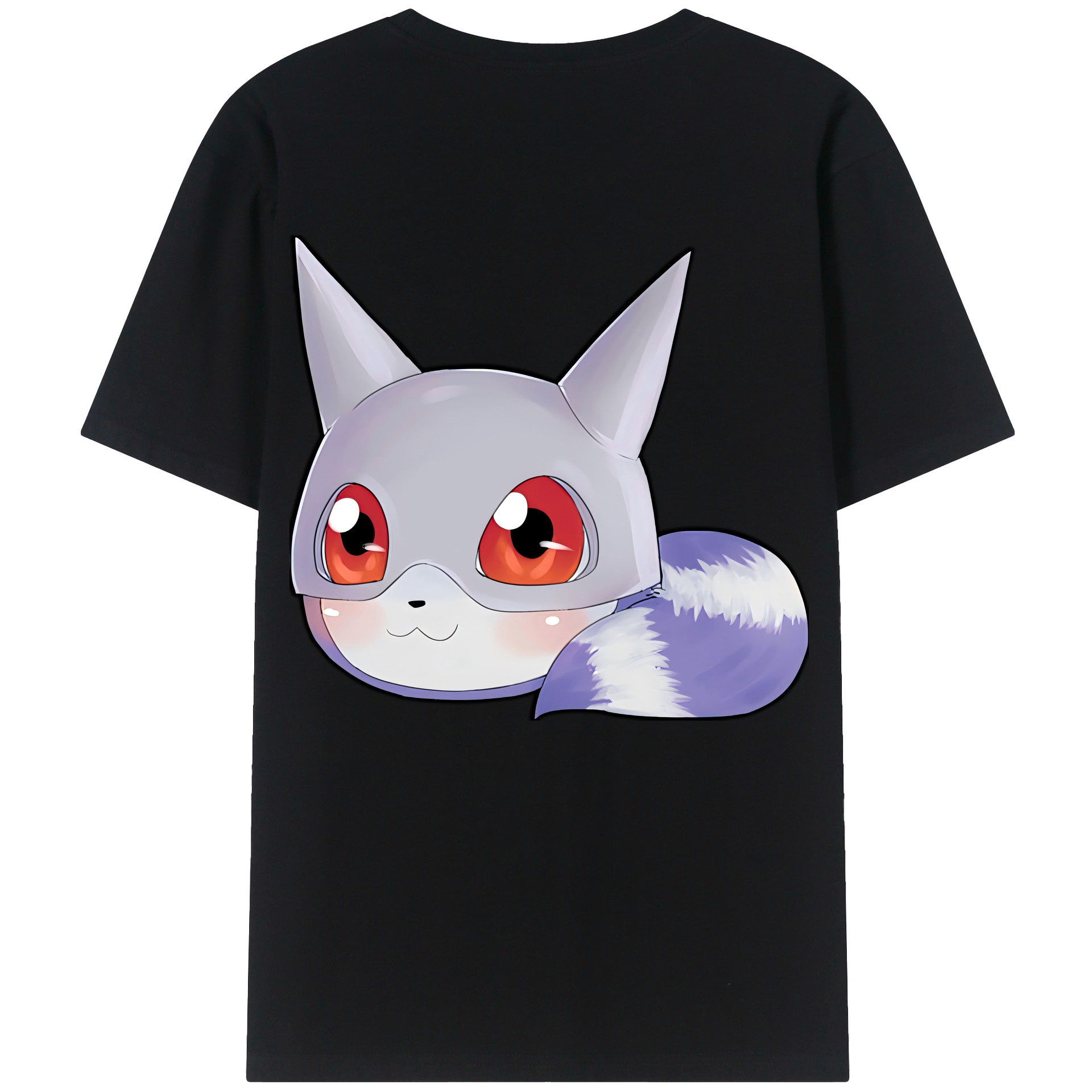 （画像用） Digimon デジタルモンスター/デジモン 綿100％ メンズ半袖Tシャツ（バックプリント） 通気性
