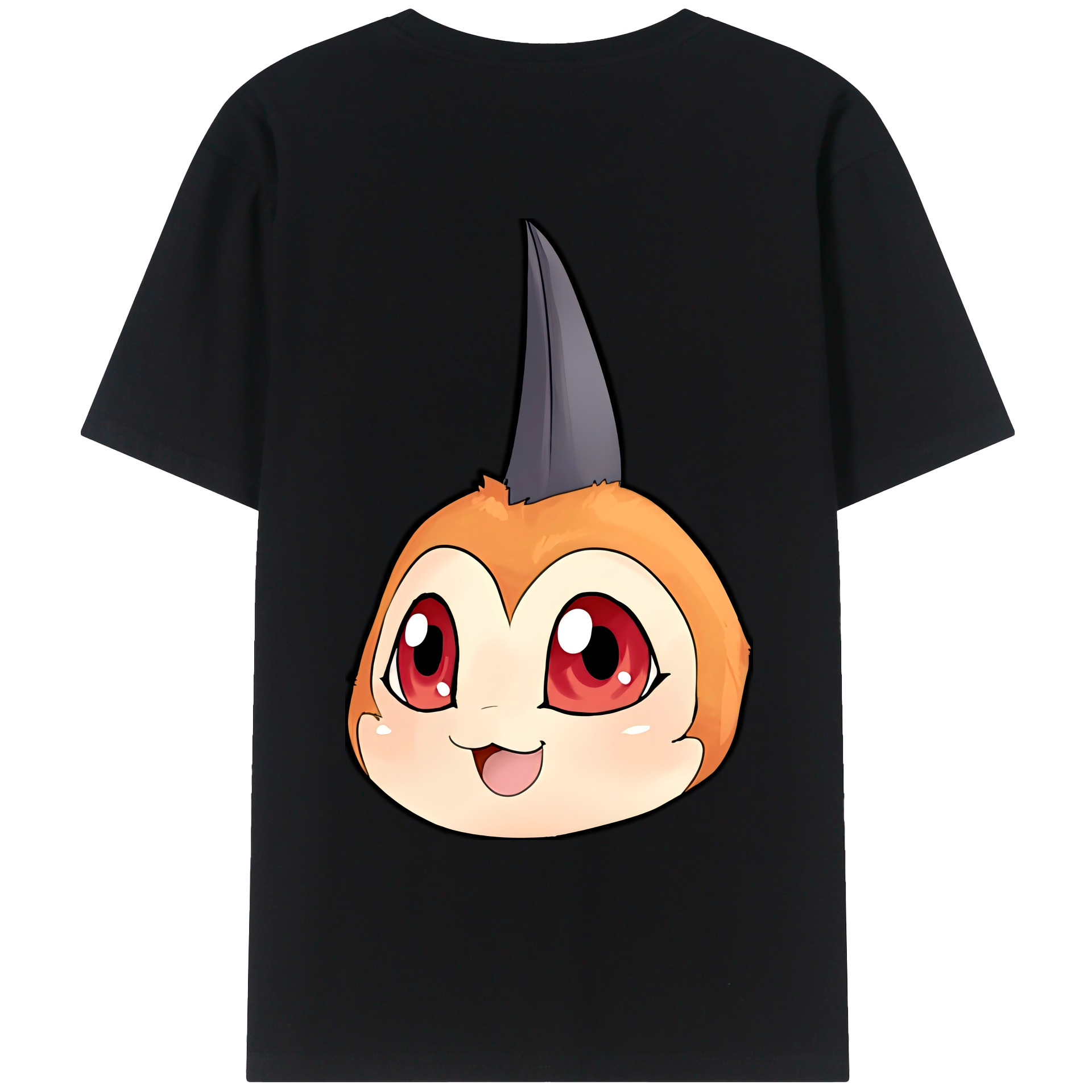 （画像用） Digimon デジタルモンスター/デジモン 綿100％ メンズ半袖Tシャツ（バックプリント） 通気性