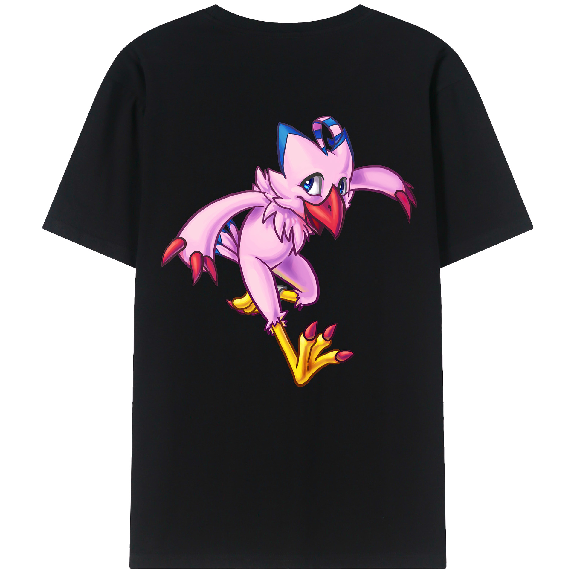 （画像用） Digimon デジタルモンスター/デジモン 綿100％ メンズ半袖Tシャツ（バックプリント） 通気性