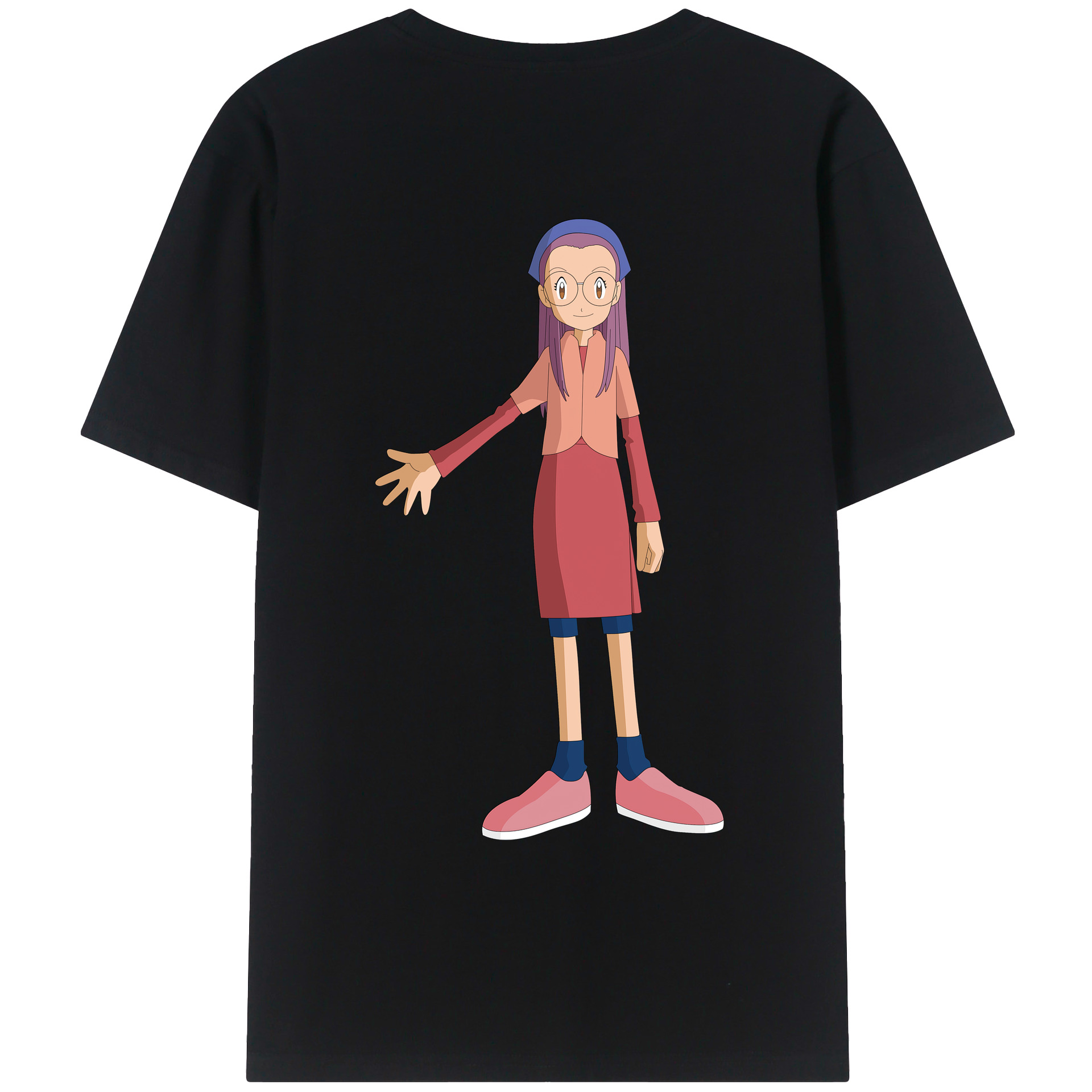 （画像用） Digimon デジタルモンスター/デジモン 綿100％ メンズ半袖Tシャツ（バックプリント） 通気性