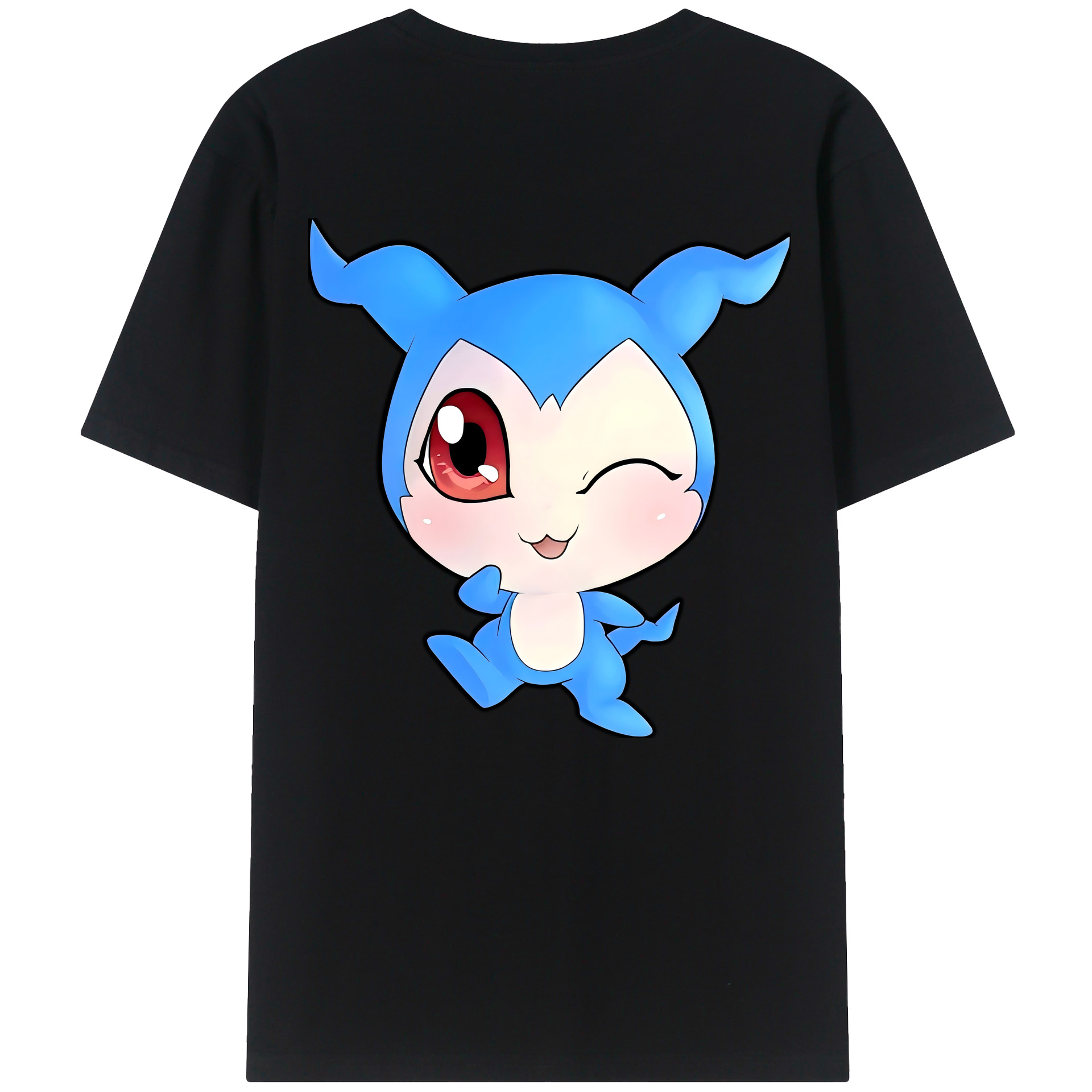 （画像用） Digimon デジタルモンスター/デジモン 綿100％ メンズ半袖Tシャツ（バックプリント） 通気性