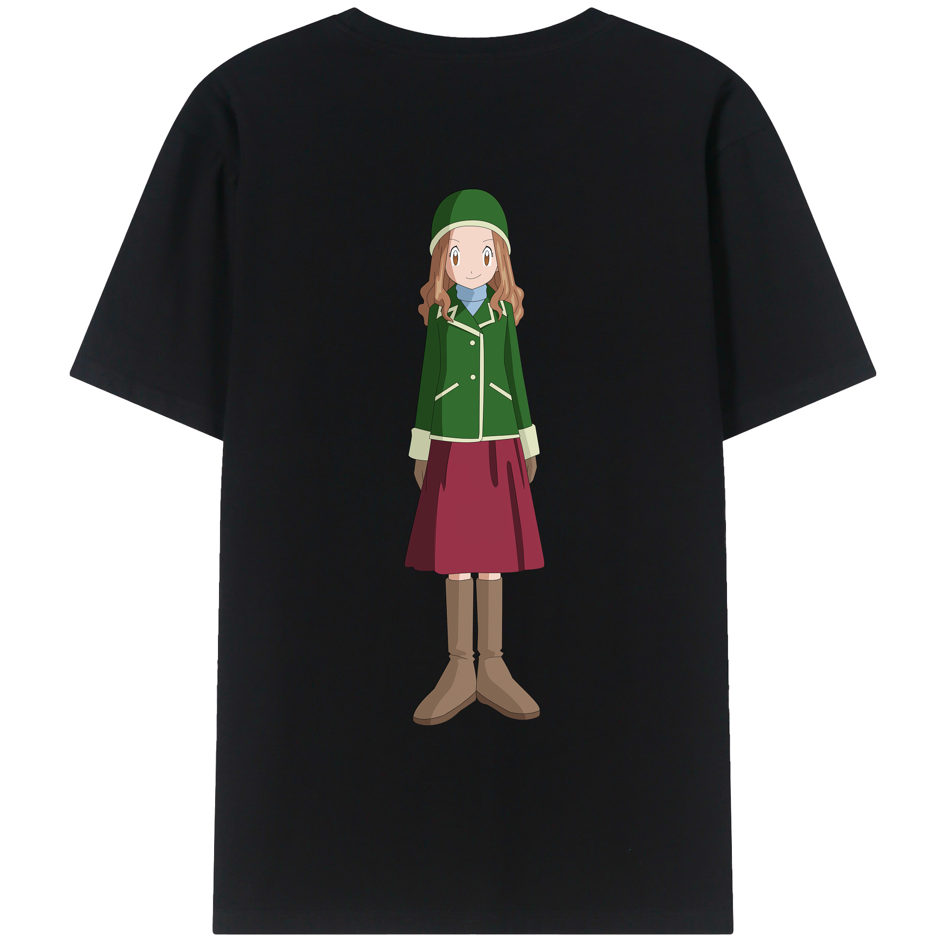 （画像用） Digimon デジタルモンスター/デジモン 綿100％ メンズ半袖Tシャツ（バックプリント） 通気性