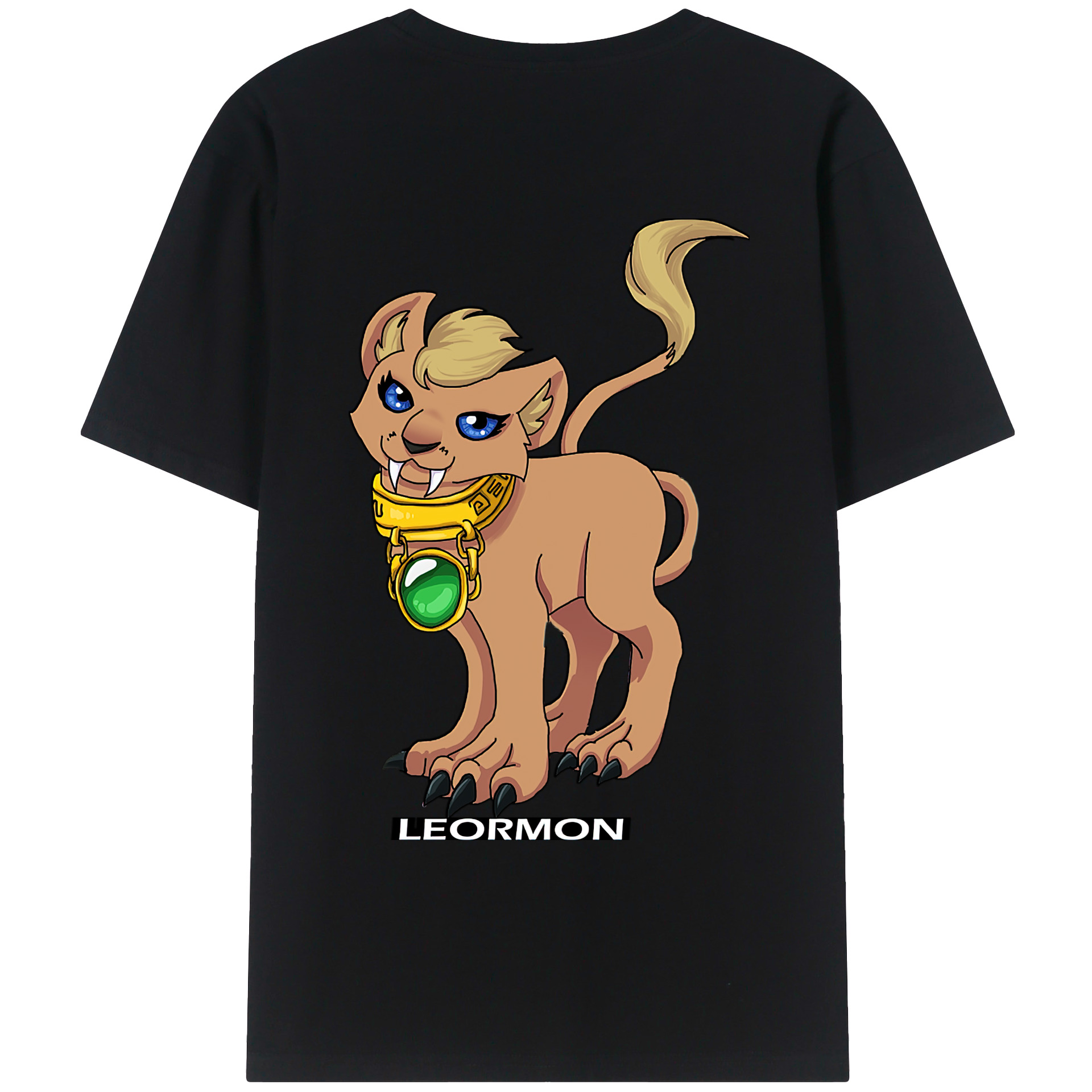 （画像用） Digimon デジタルモンスター/デジモン 綿100％ メンズ半袖Tシャツ（バックプリント） 通気性