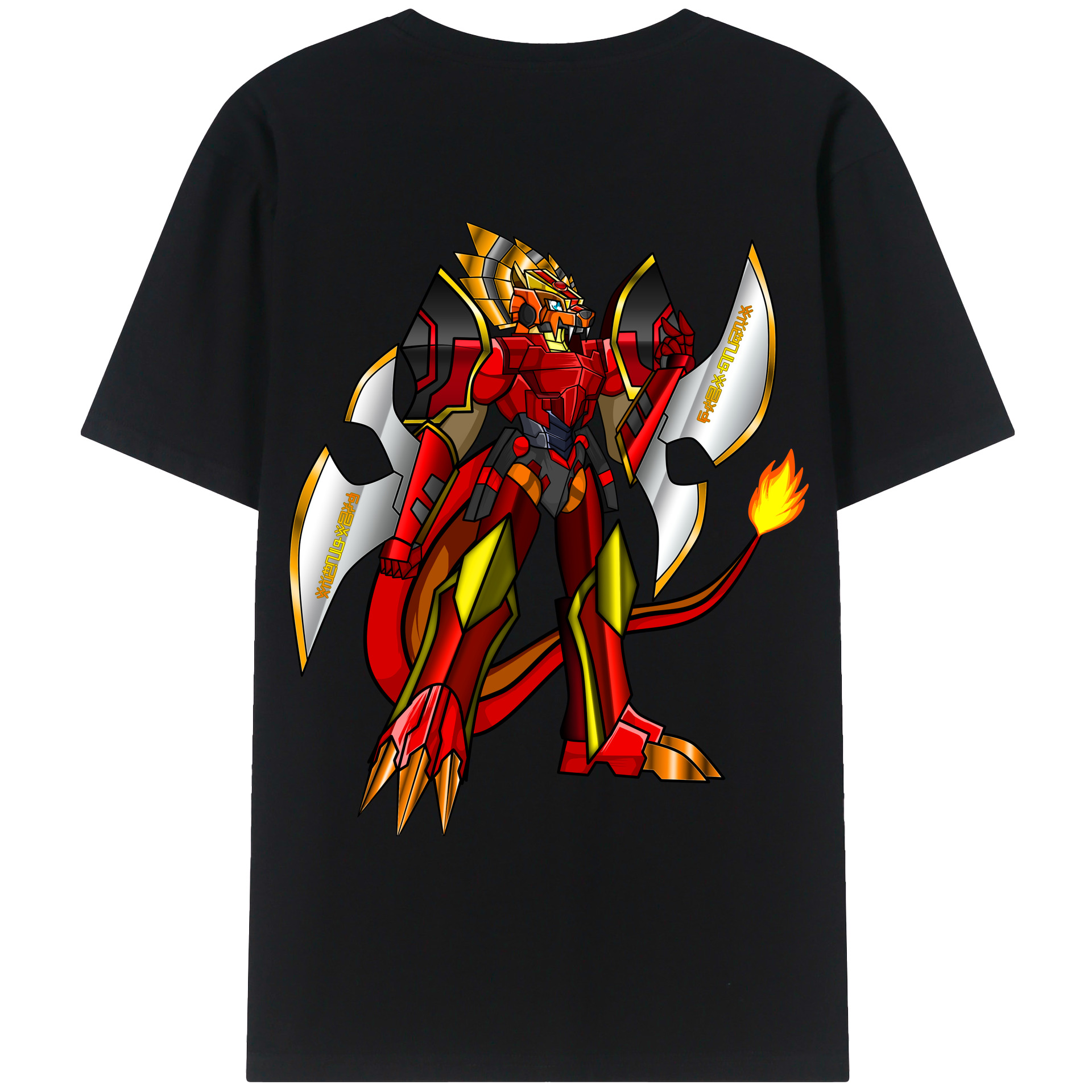 （画像用） Digimon デジタルモンスター/デジモン 綿100％ メンズ半袖Tシャツ（バックプリント） 通気性