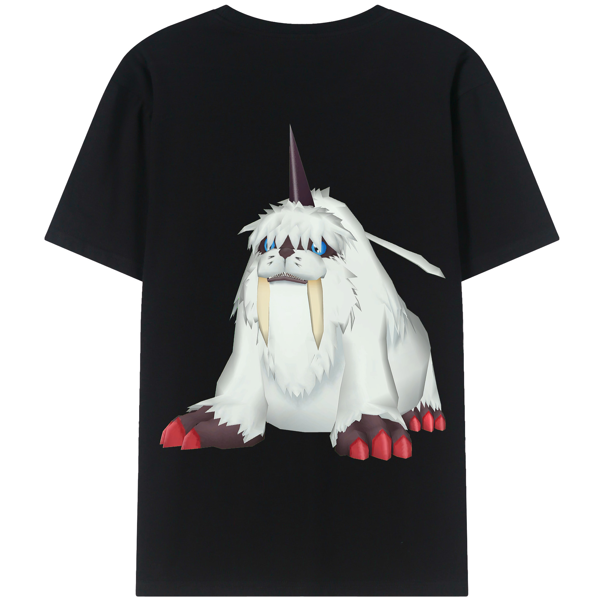 （画像用） Digimon デジタルモンスター/デジモン 綿100％ メンズ半袖Tシャツ（バックプリント） 通気性