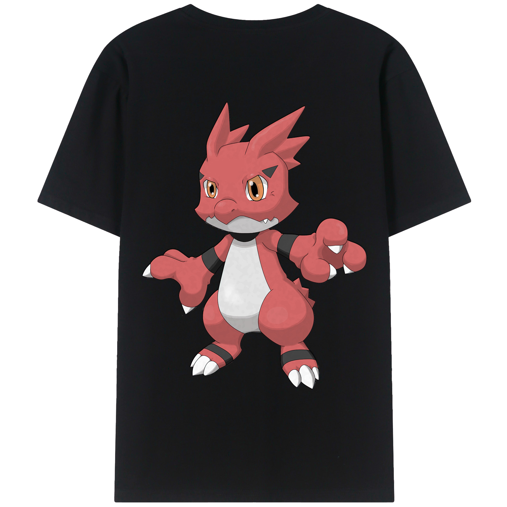 （画像用） Digimon デジタルモンスター/デジモン 綿100％ メンズ半袖Tシャツ（バックプリント） 通気性