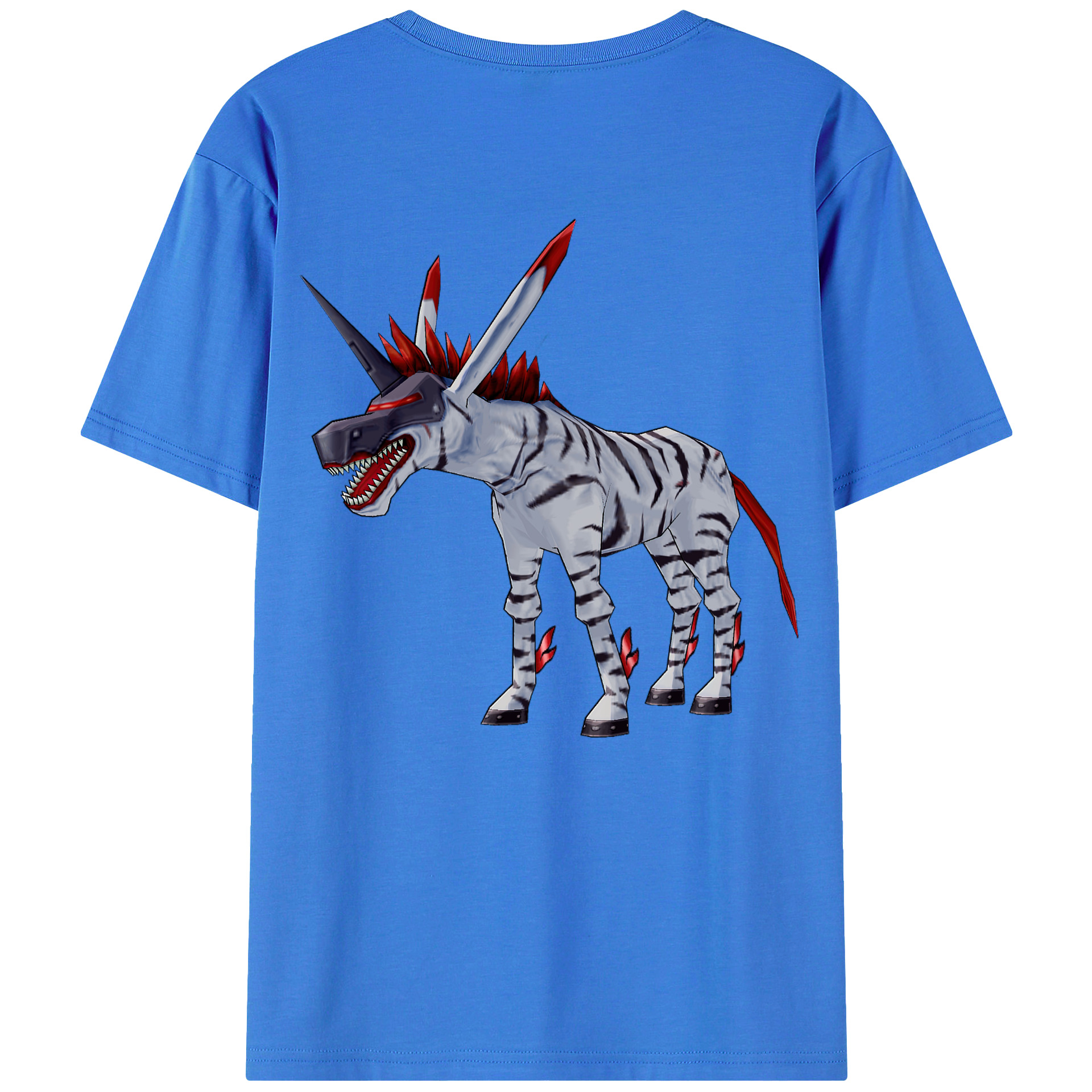 （画像用） Digimon デジタルモンスター/デジモン 綿100％ メンズ半袖Tシャツ（バックプリント） 通気性