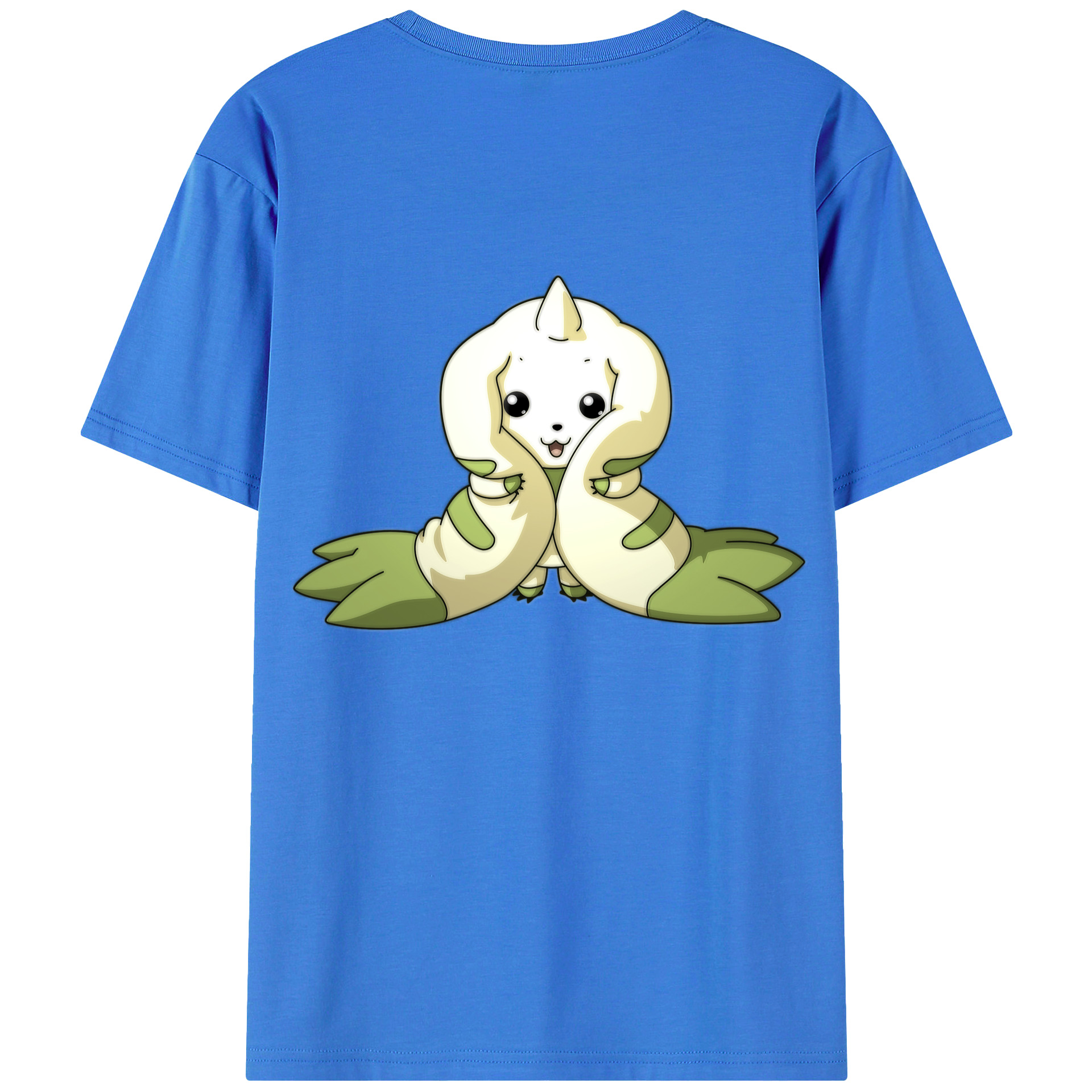 （画像用） Digimon デジタルモンスター/デジモン 綿100％ メンズ半袖Tシャツ（バックプリント） 通気性