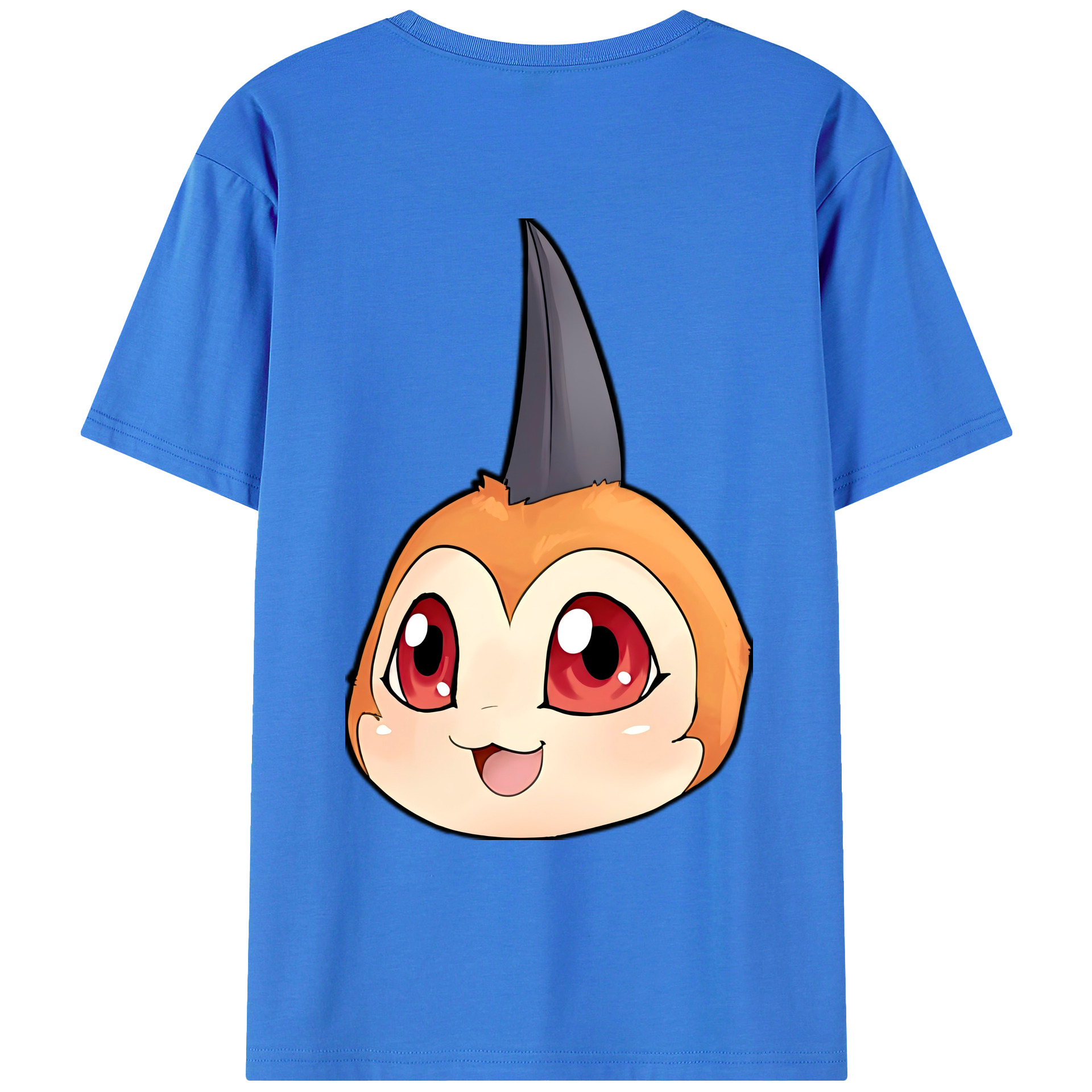 （画像用） Digimon デジタルモンスター/デジモン 綿100％ メンズ半袖Tシャツ（バックプリント） 通気性
