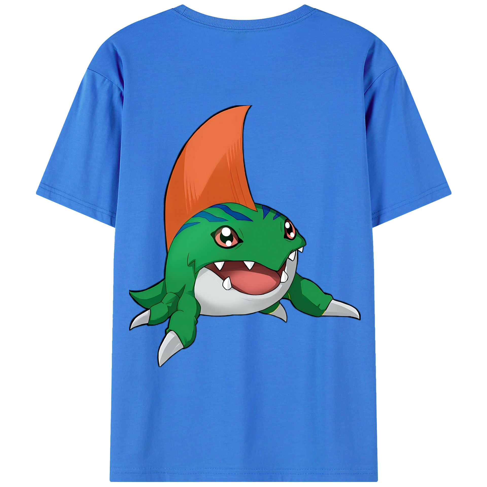 （画像用） Digimon デジタルモンスター/デジモン 綿100％ メンズ半袖Tシャツ（バックプリント） 通気性