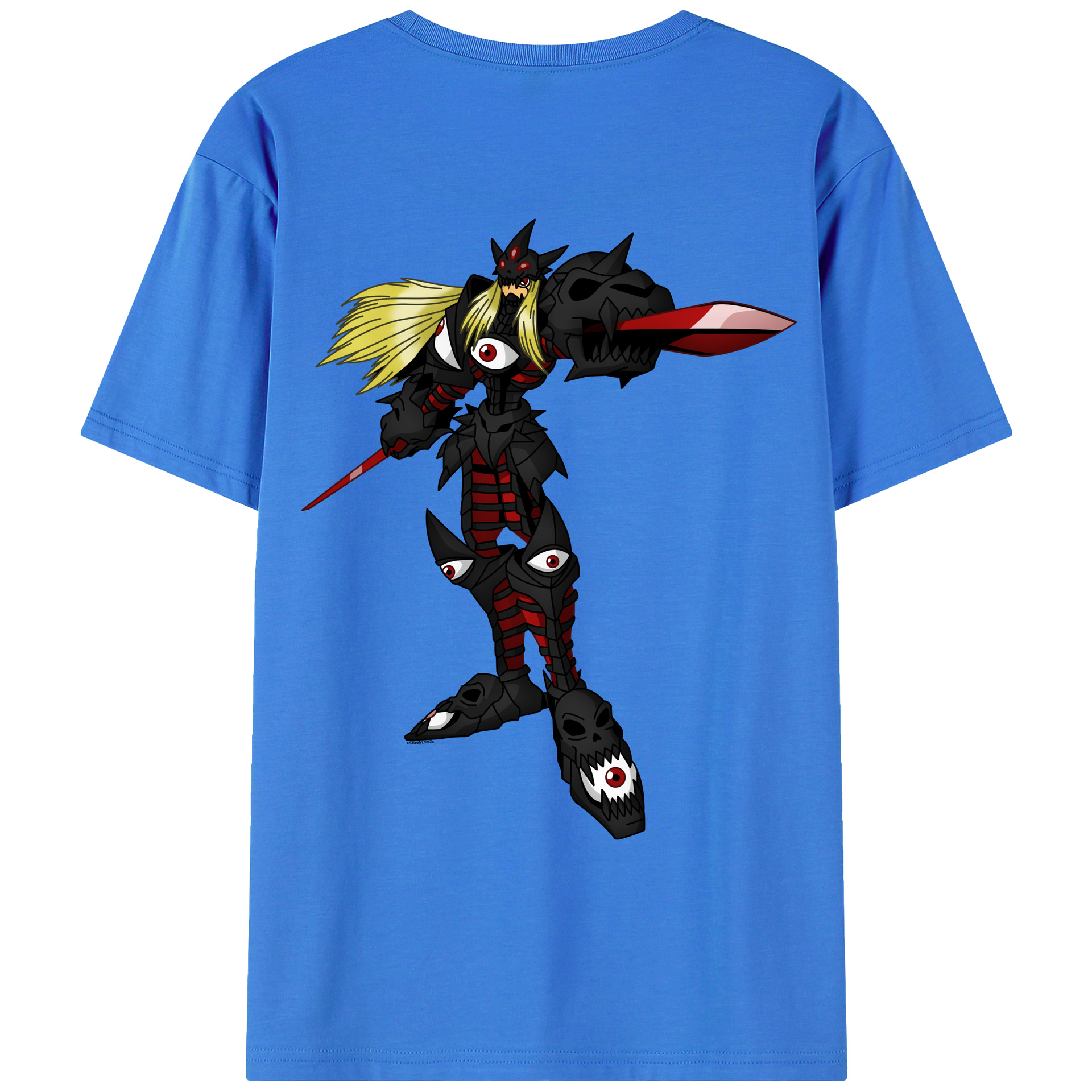 （画像用） Digimon デジタルモンスター/デジモン 綿100％ メンズ半袖Tシャツ（バックプリント） 通気性