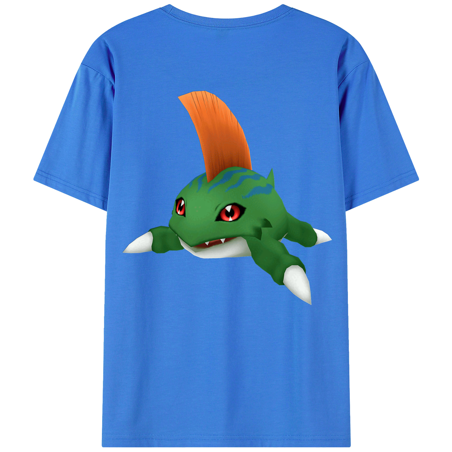 （画像用） Digimon デジタルモンスター/デジモン 綿100％ メンズ半袖Tシャツ（バックプリント） 通気性