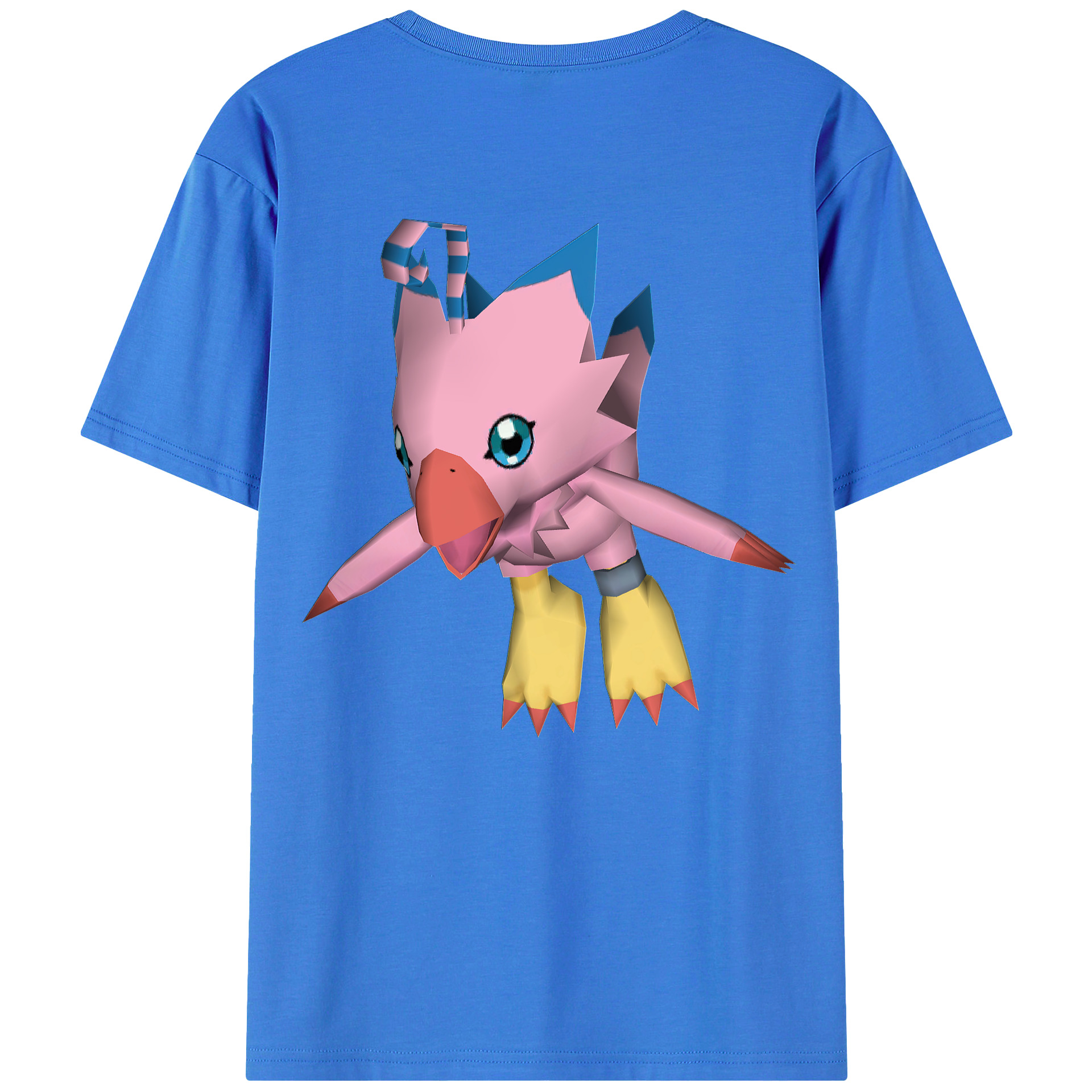 （画像用） Digimon デジタルモンスター/デジモン 綿100％ メンズ半袖Tシャツ（バックプリント） 通気性