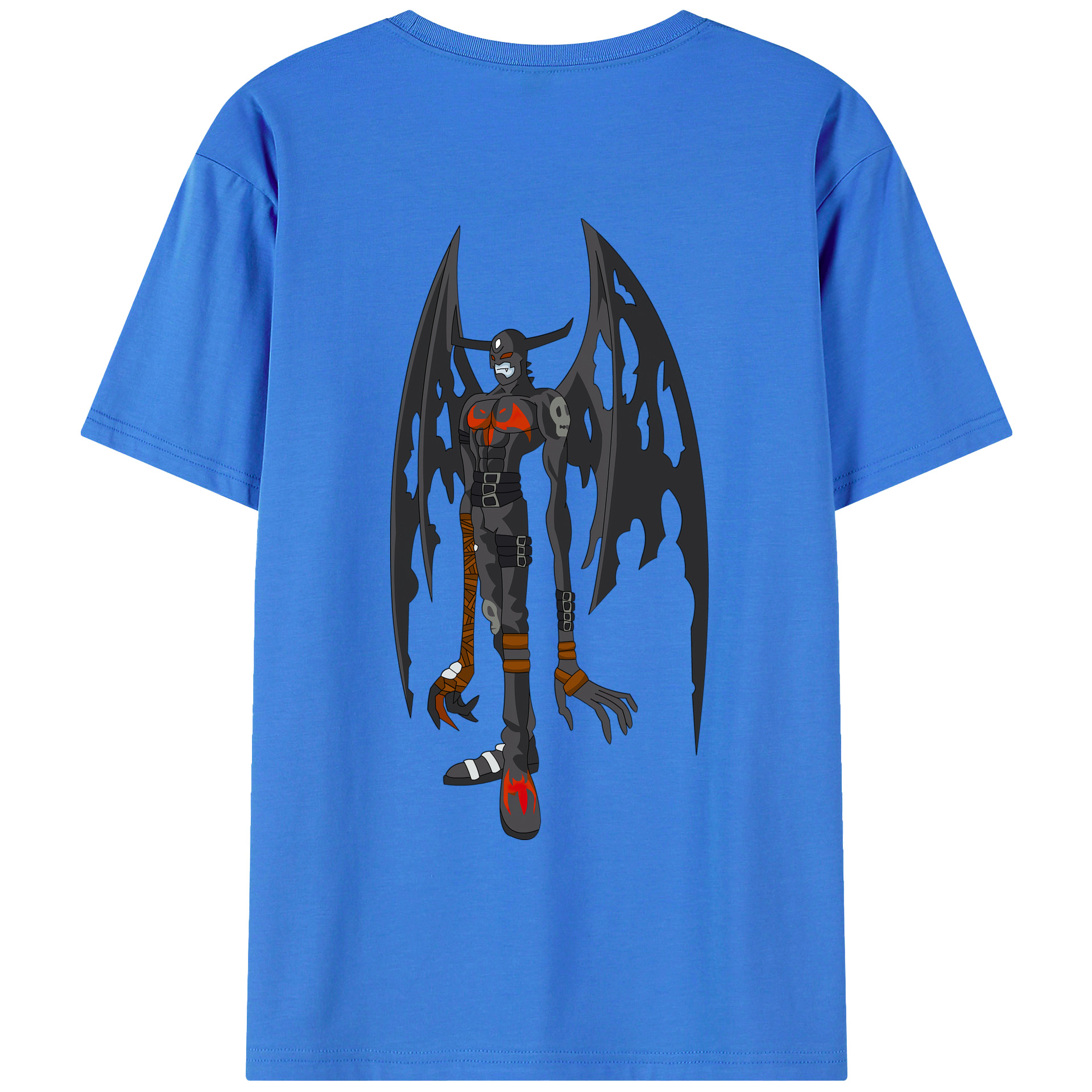 （画像用） Digimon デジタルモンスター/デジモン 綿100％ メンズ半袖Tシャツ（バックプリント） 通気性
