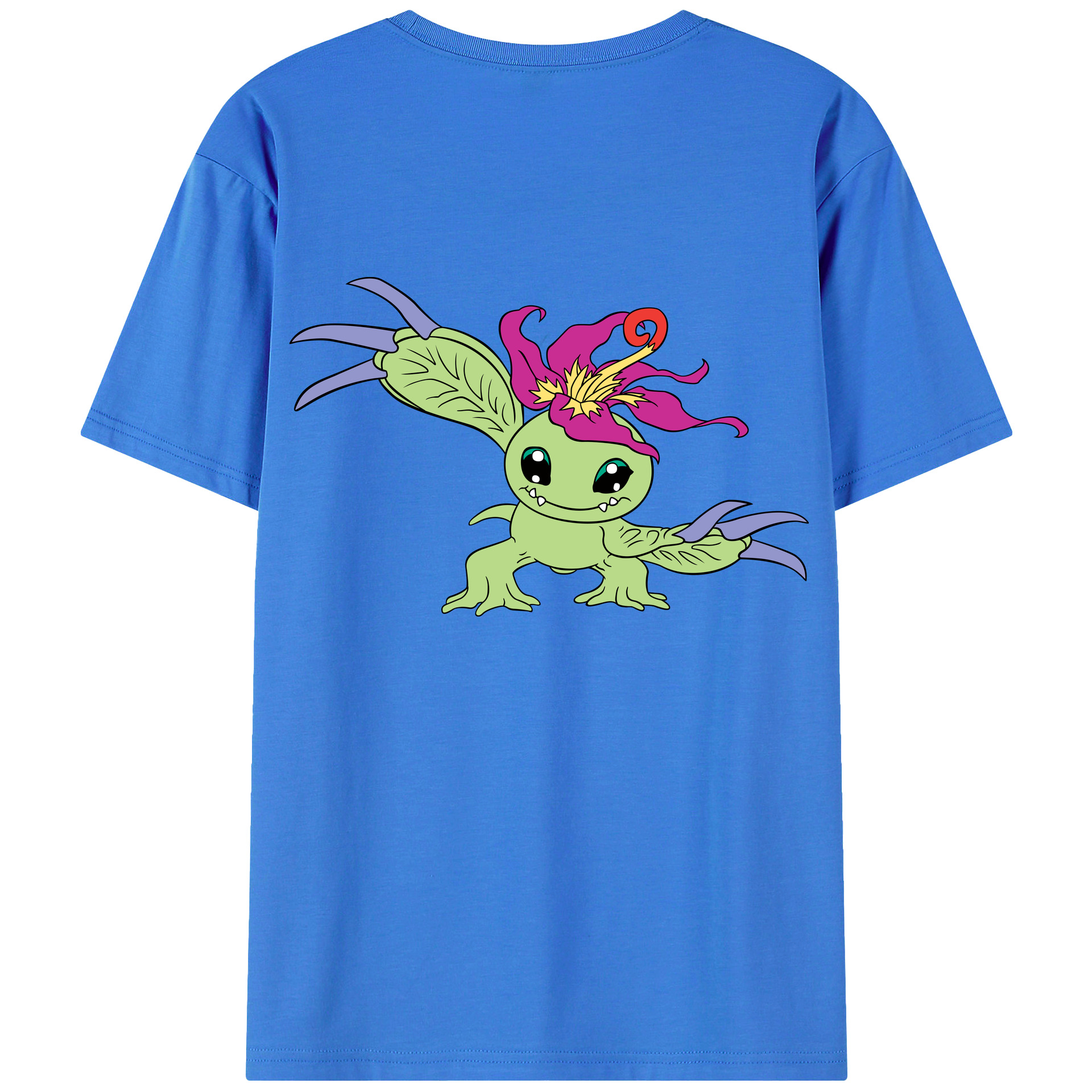 （画像用） Digimon デジタルモンスター/デジモン 綿100％ メンズ半袖Tシャツ（バックプリント） 通気性