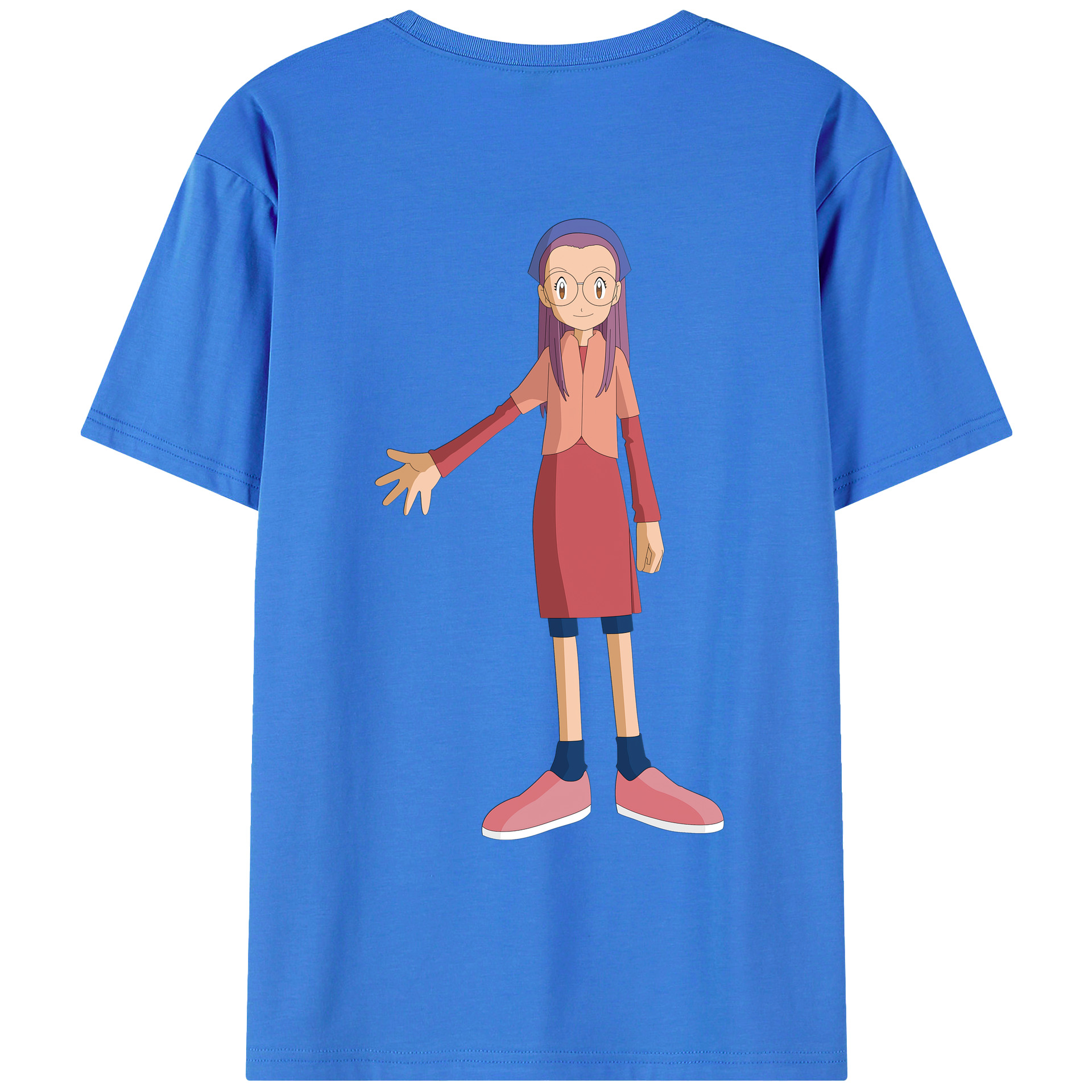 （画像用） Digimon デジタルモンスター/デジモン 綿100％ メンズ半袖Tシャツ（バックプリント） 通気性
