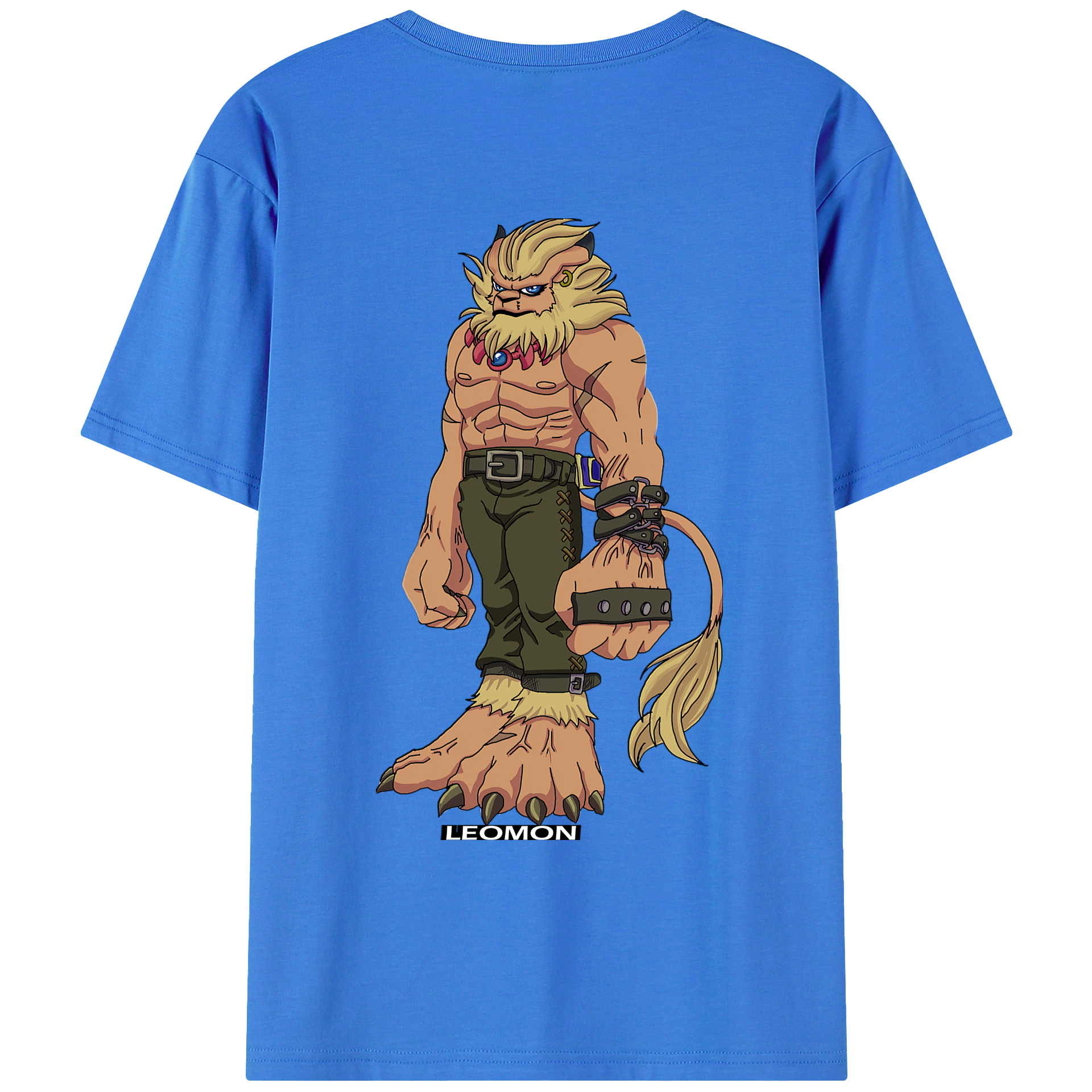 （画像用） Digimon デジタルモンスター/デジモン 綿100％ メンズ半袖Tシャツ（バックプリント） 通気性