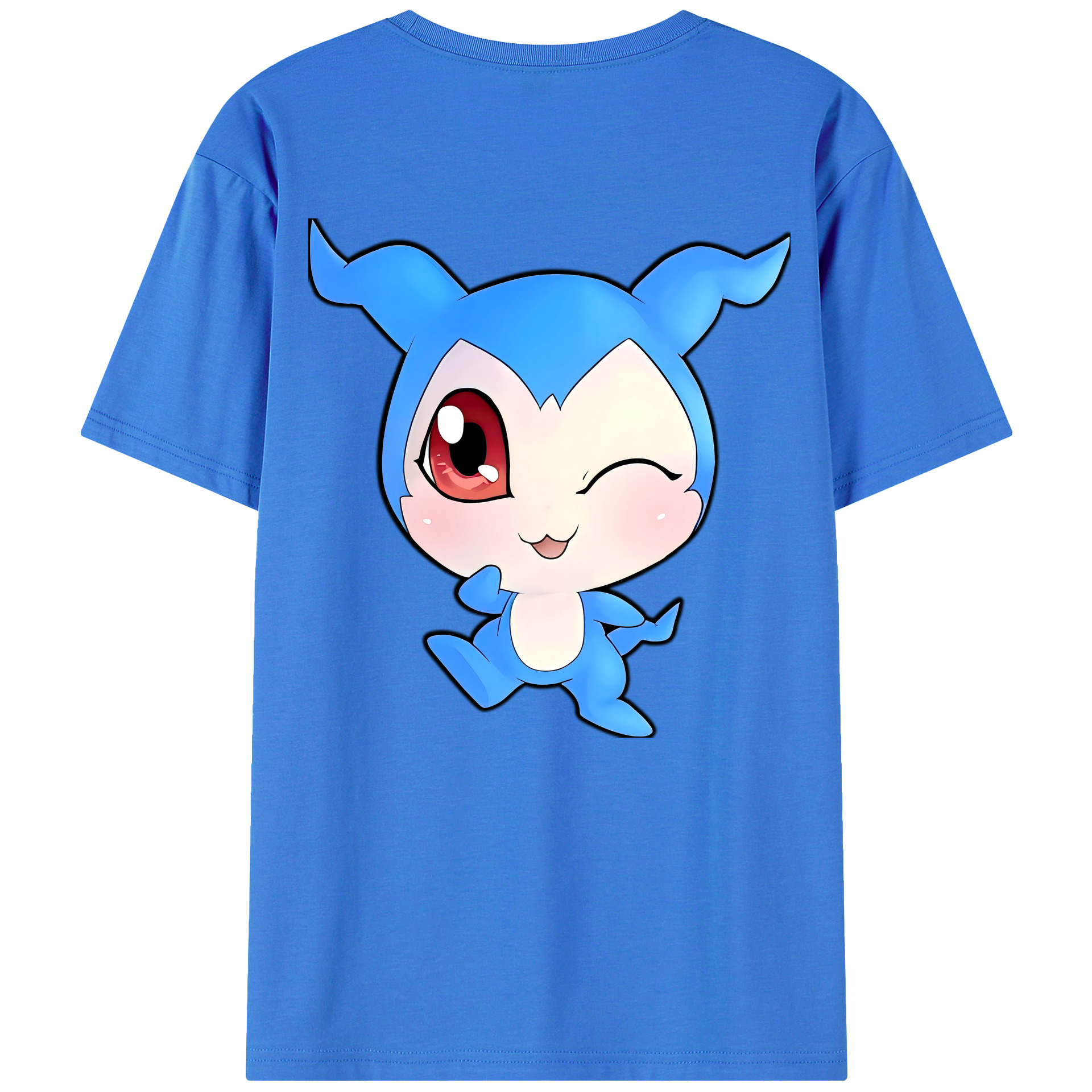 （画像用） Digimon デジタルモンスター/デジモン 綿100％ メンズ半袖Tシャツ（バックプリント） 通気性