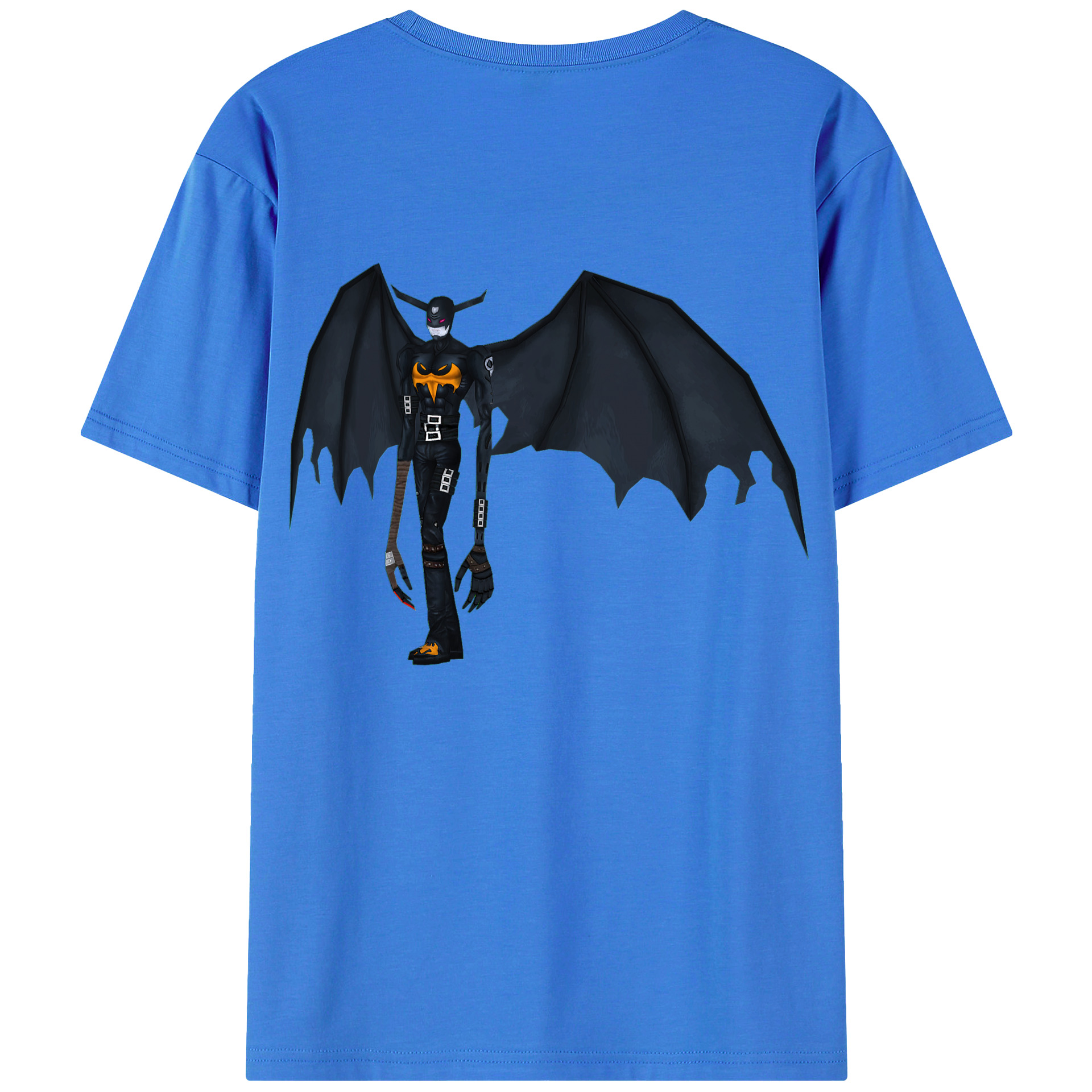 （画像用） Digimon デジタルモンスター/デジモン 綿100％ メンズ半袖Tシャツ（バックプリント） 通気性