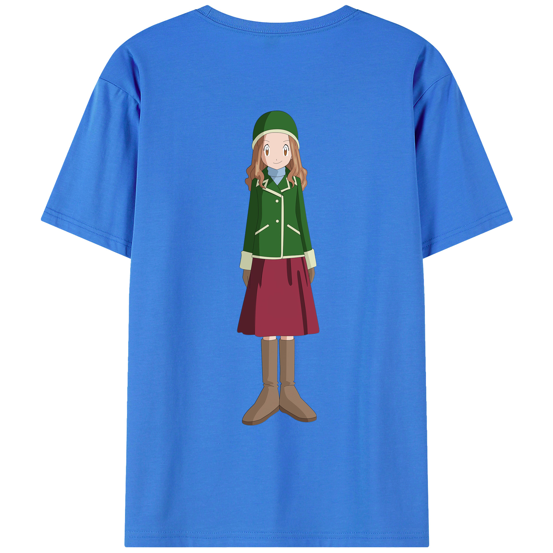 （画像用） Digimon デジタルモンスター/デジモン 綿100％ メンズ半袖Tシャツ（バックプリント） 通気性