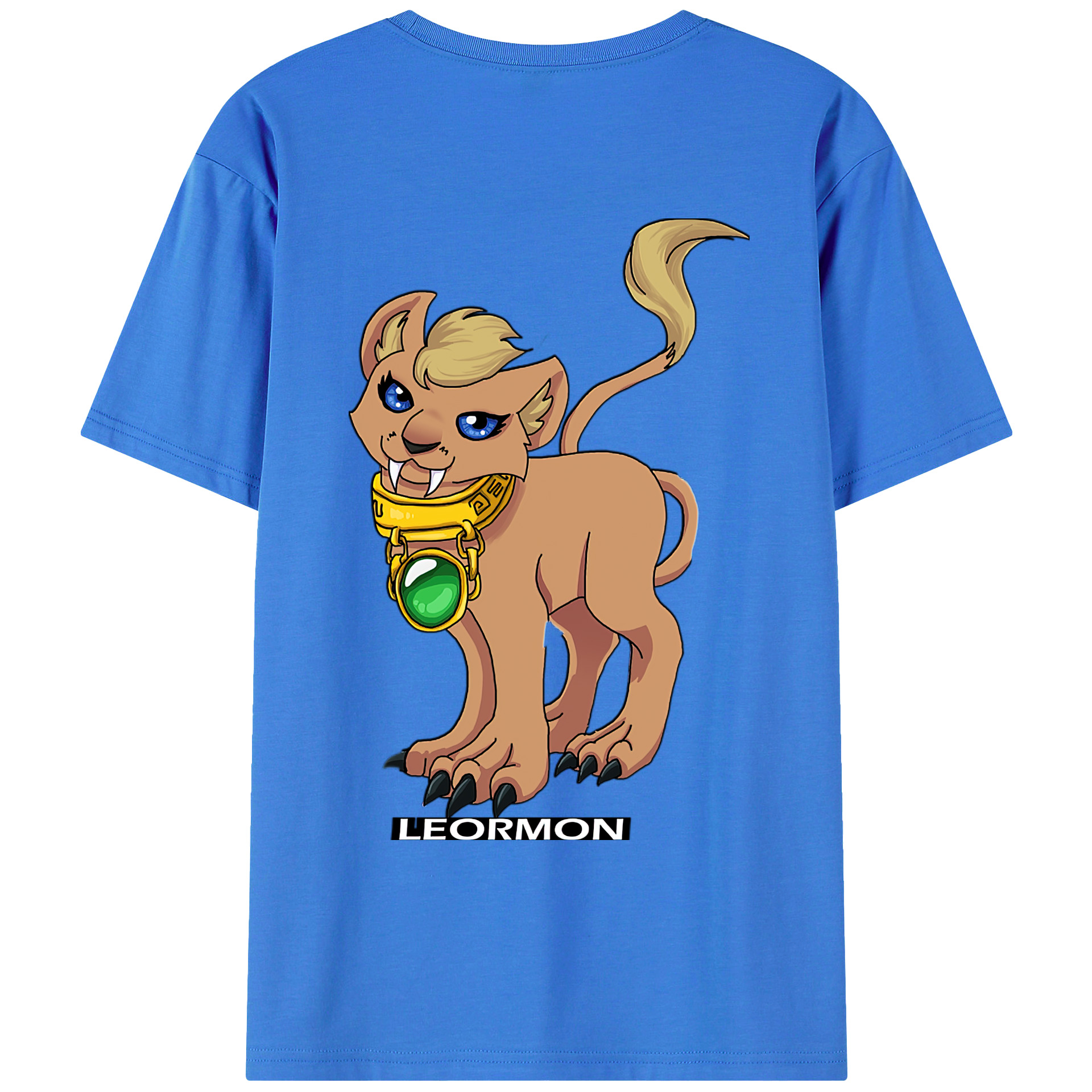 （画像用） Digimon デジタルモンスター/デジモン 綿100％ メンズ半袖Tシャツ（バックプリント） 通気性