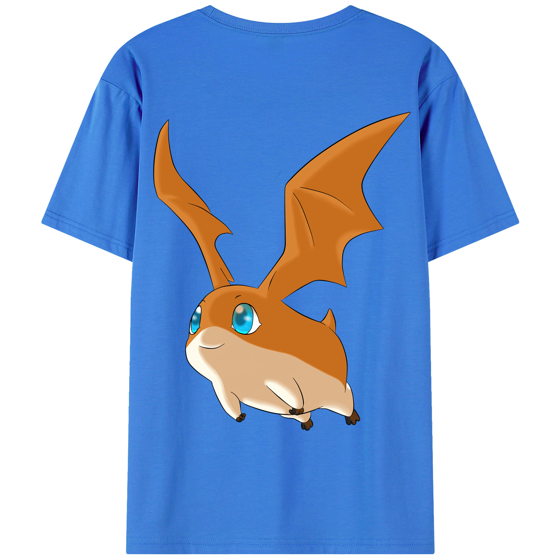 （画像用） Digimon デジタルモンスター/デジモン 綿100％ メンズ半袖Tシャツ（バックプリント） 通気性