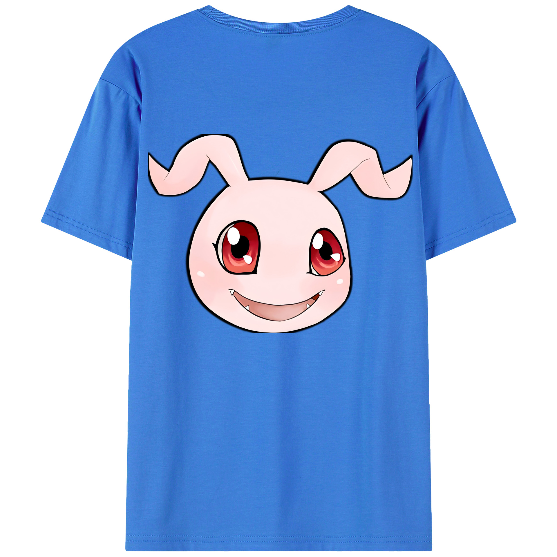 （画像用） Digimon デジタルモンスター/デジモン 綿100％ メンズ半袖Tシャツ（バックプリント） 通気性
