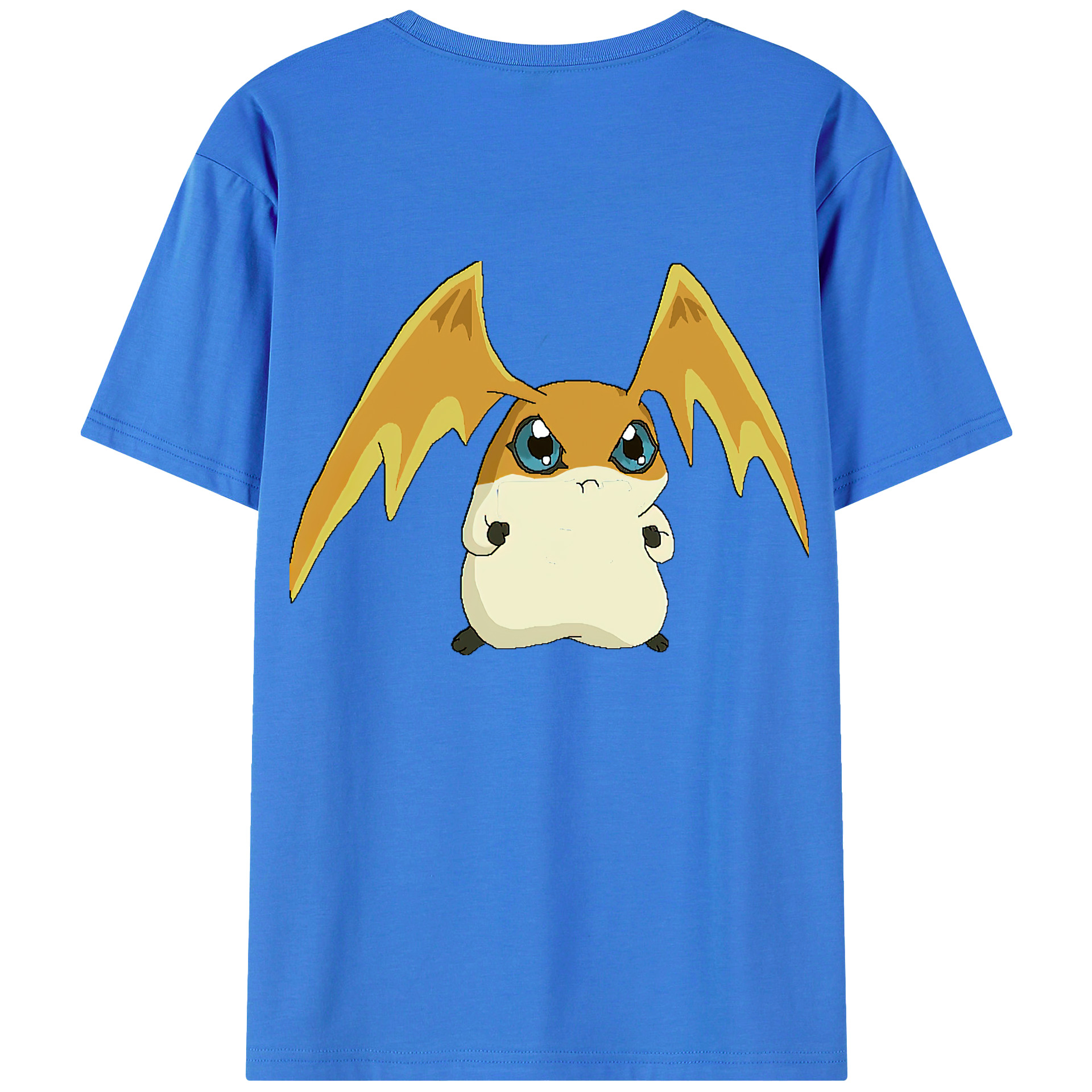 （画像用） Digimon デジタルモンスター/デジモン 綿100％ メンズ半袖Tシャツ（バックプリント） 通気性
