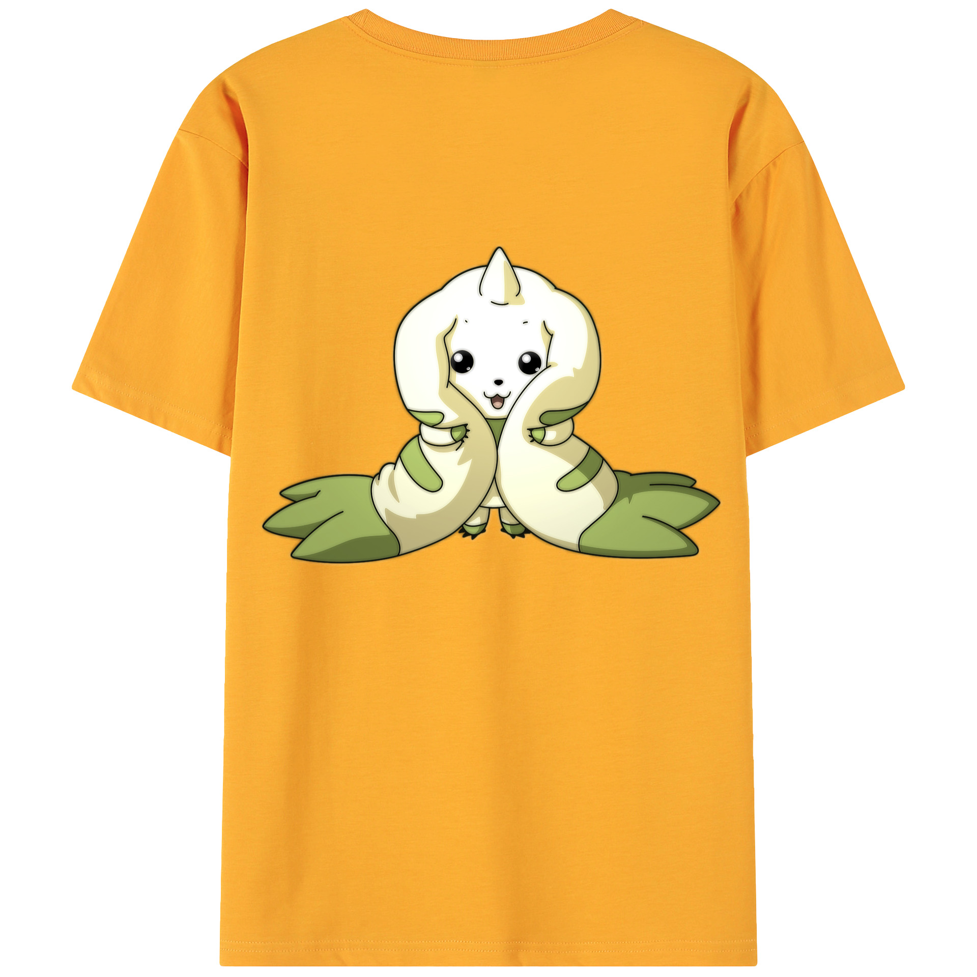 （画像用） Digimon デジタルモンスター/デジモン 綿100％ メンズ半袖Tシャツ（バックプリント） 通気性
