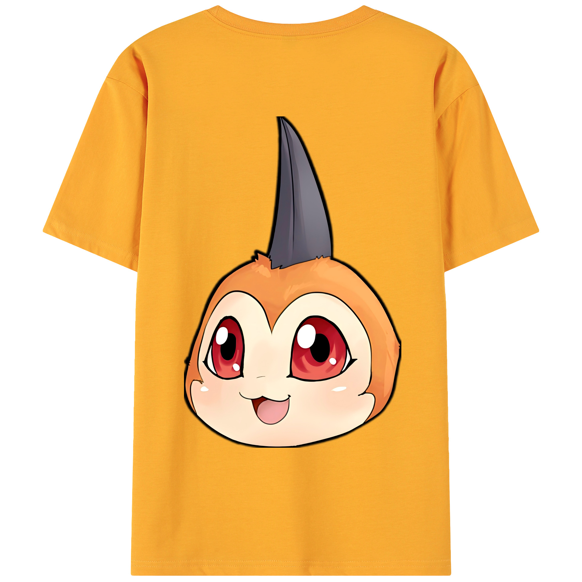 （画像用） Digimon デジタルモンスター/デジモン 綿100％ メンズ半袖Tシャツ（バックプリント） 通気性