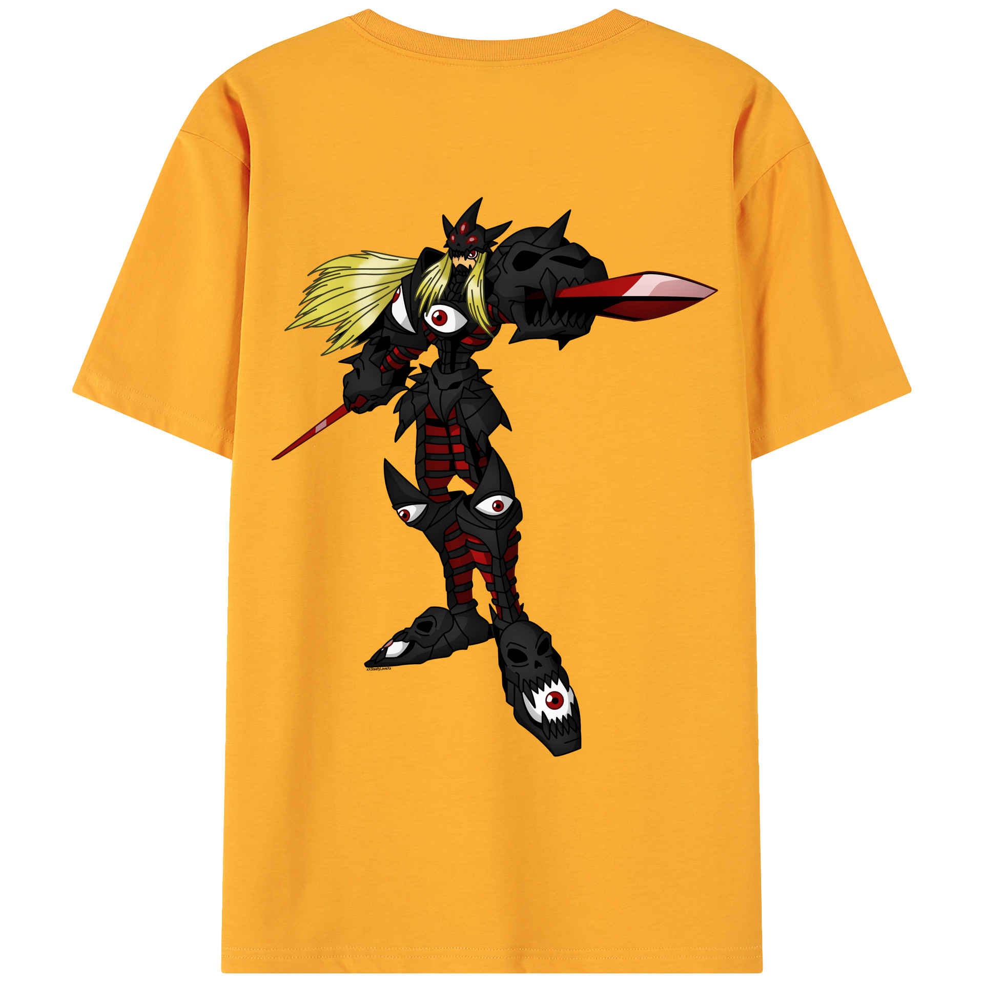 （画像用） Digimon デジタルモンスター/デジモン 綿100％ メンズ半袖Tシャツ（バックプリント） 通気性