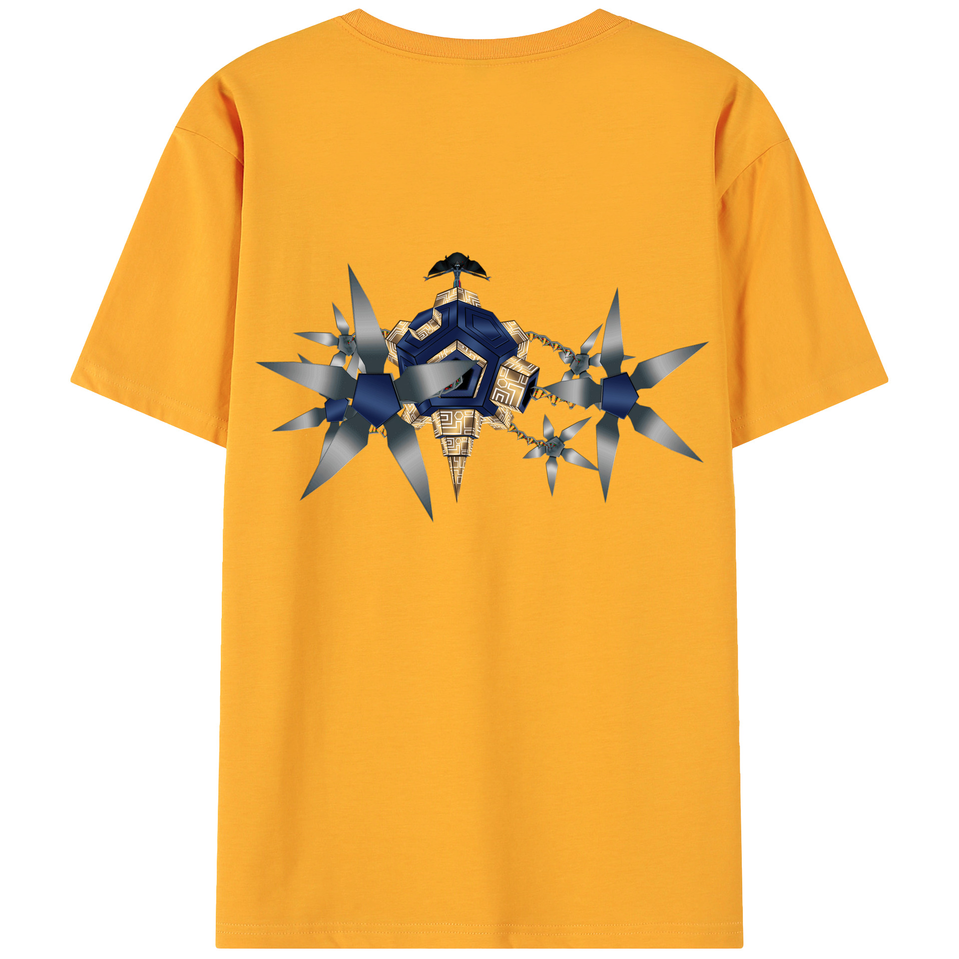 （画像用） Digimon デジタルモンスター/デジモン 綿100％ メンズ半袖Tシャツ（バックプリント） 通気性