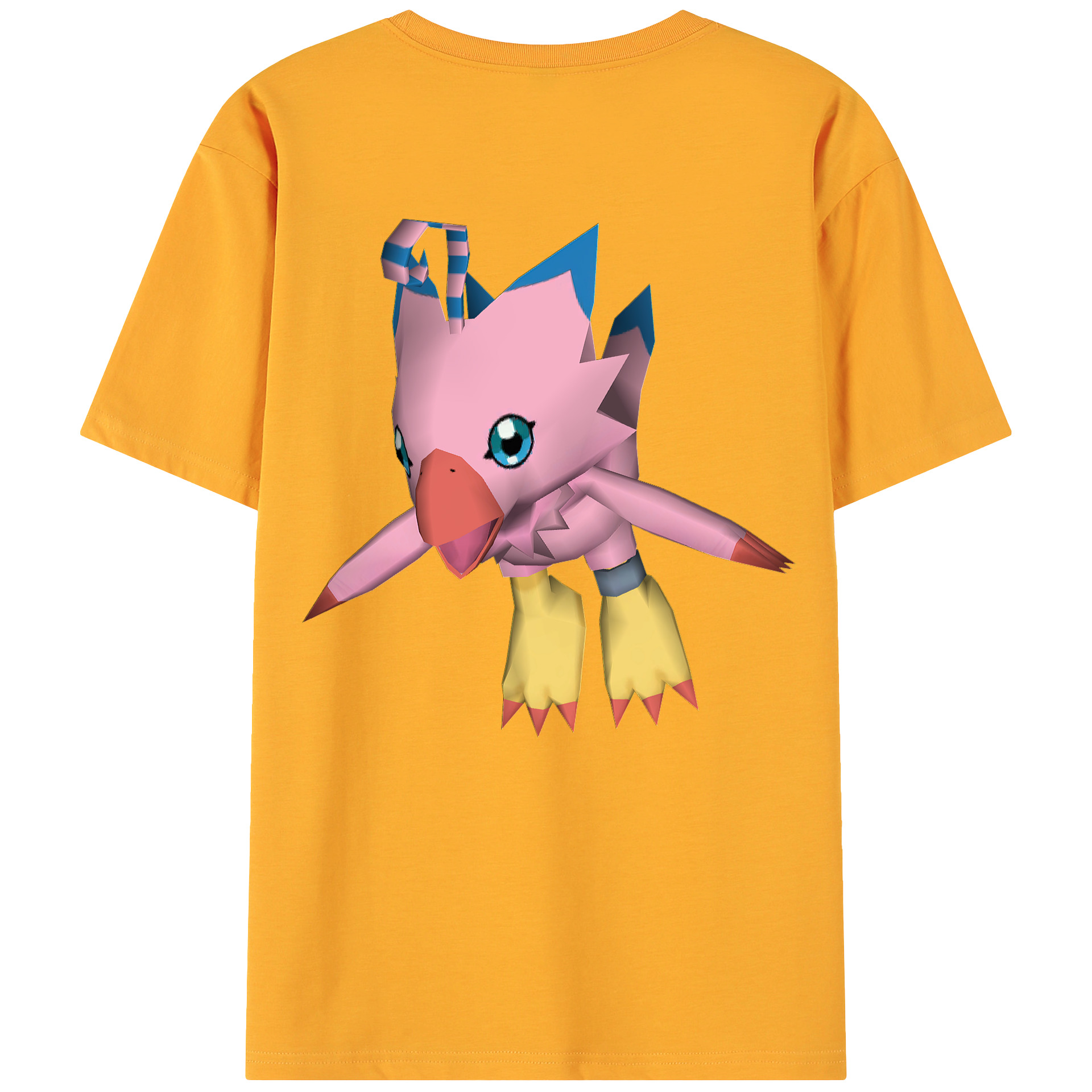 （画像用） Digimon デジタルモンスター/デジモン 綿100％ メンズ半袖Tシャツ（バックプリント） 通気性